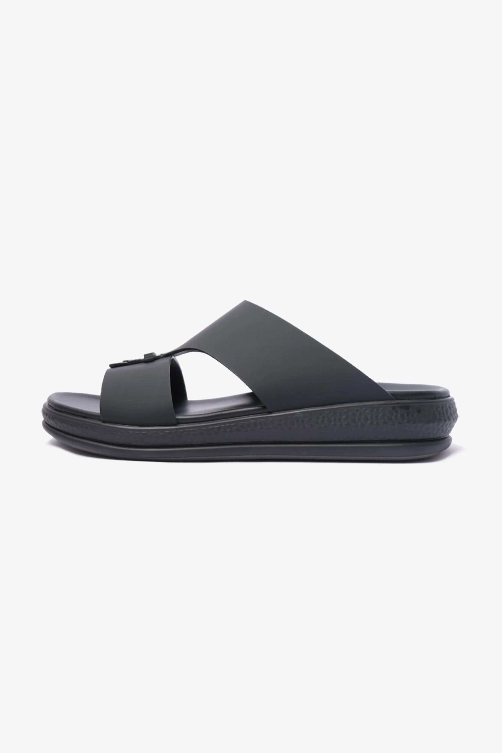 Comfort Plus Men's Timeless Design Strap Sandals Black MSDCPD104