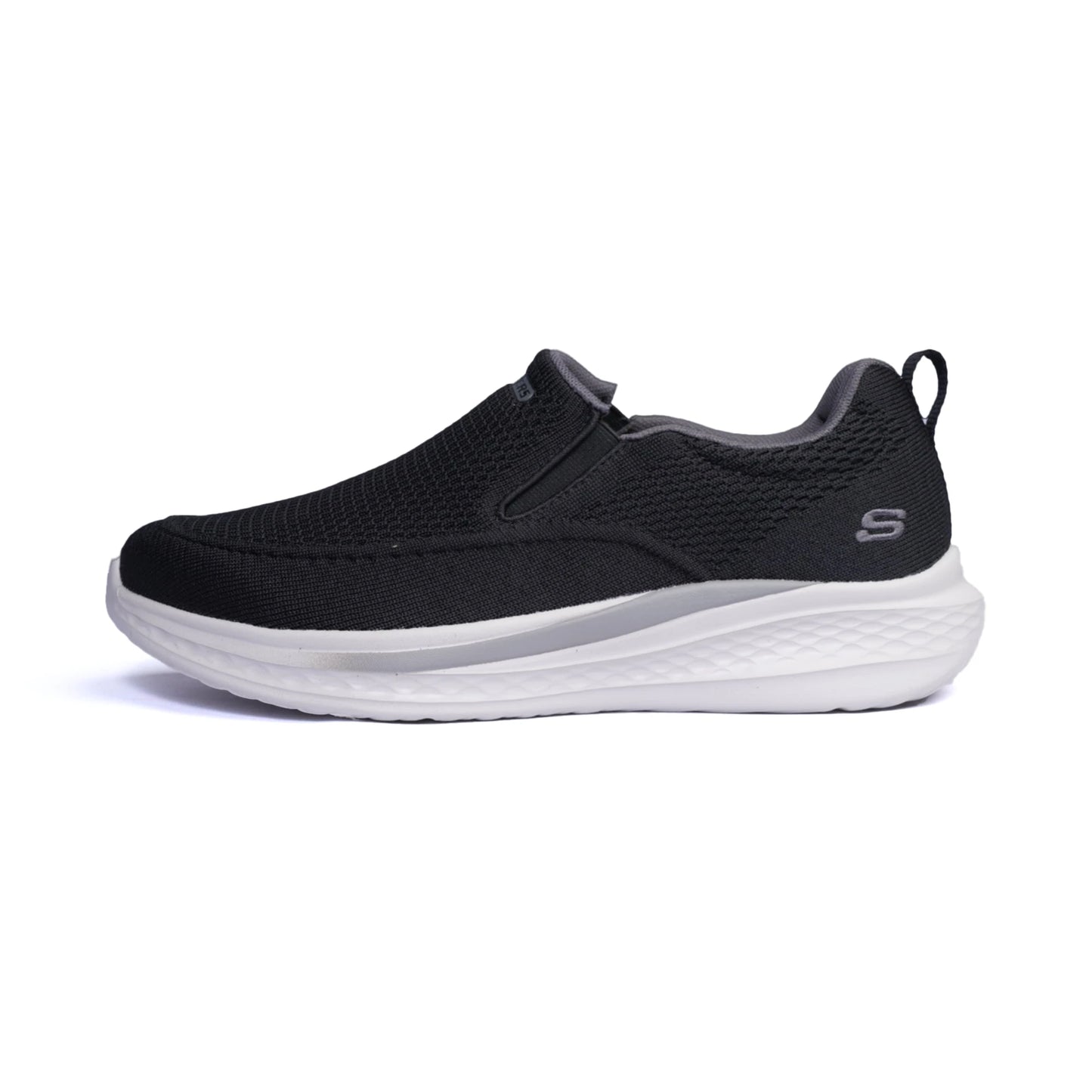 Skechers Men's Textured Slip-On Walking Shoes Black