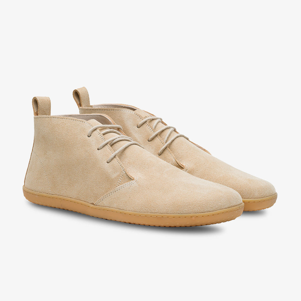 Vivobarefoot Gobi Iii Suede Mens Natural - Sole Therapy