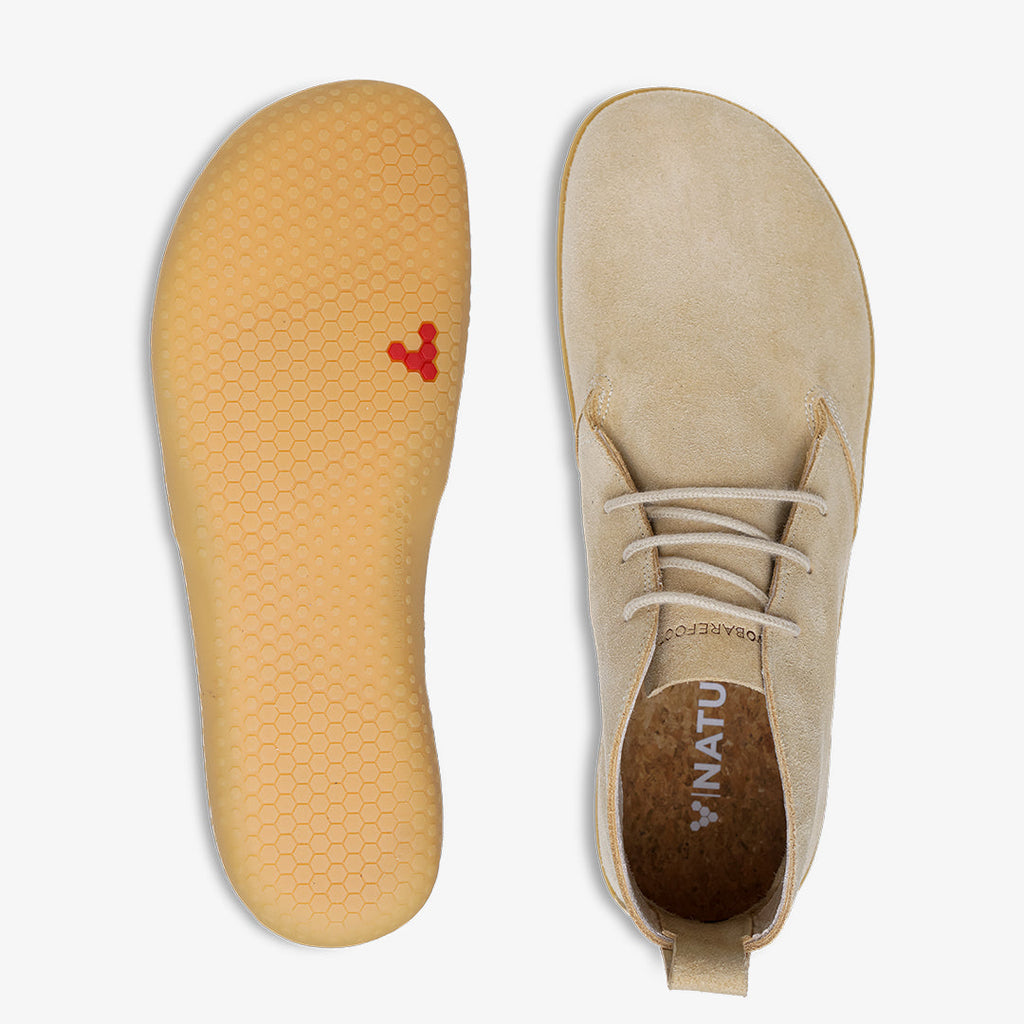 Vivobarefoot Gobi Iii Suede Mens Natural - Sole Therapy