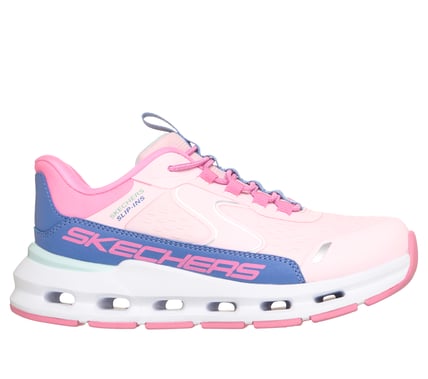 SKECHERS GLIDE-STEP SPORT SLIP-ON WALKING SHOES - PINK/BLUE