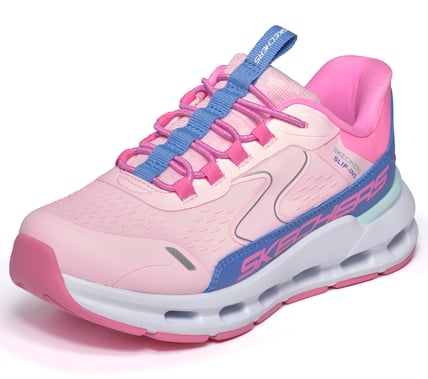 SKECHERS GLIDE-STEP SPORT SLIP-ON WALKING SHOES - PINK/BLUE