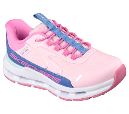 SKECHERS GLIDE-STEP SPORT SLIP-ON WALKING SHOES - PINK/BLUE
