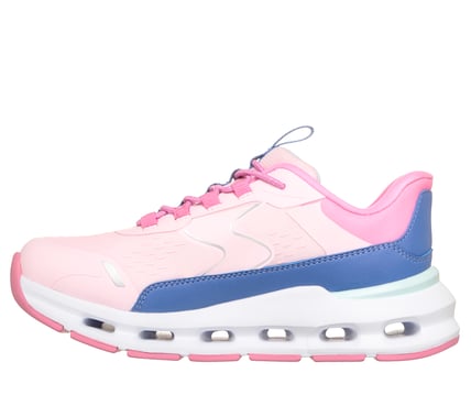 SKECHERS GLIDE-STEP SPORT SLIP-ON WALKING SHOES - PINK/BLUE