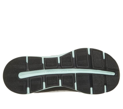 SKECHERS GLIDE-STEP SPORT SLIP-ON WALKING SHOES - WHITE BLACK TURQUIOS