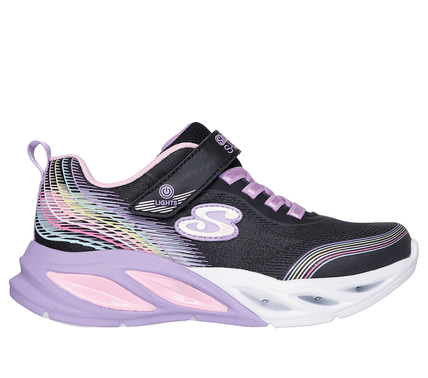 SKECHERS CHILDREN COSMIC GLOW - BLACK MULTI