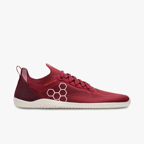 Vivobarefoot Primus Lite Knit Mens Burgundy - Sole Therapy