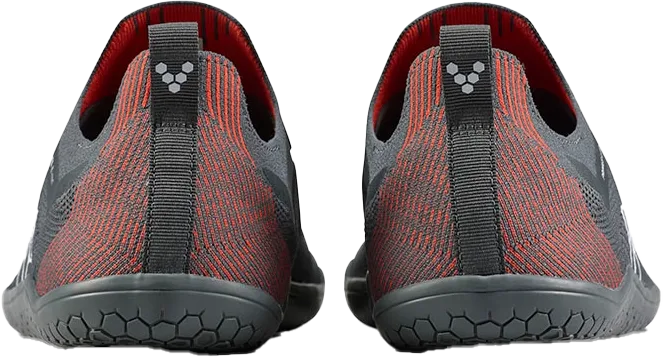 Vivobarefoot Primus Lite Knit Mens Obsidian/cherry Tomato