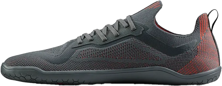 Vivobarefoot Primus Lite Knit Mens Obsidian/cherry Tomato
