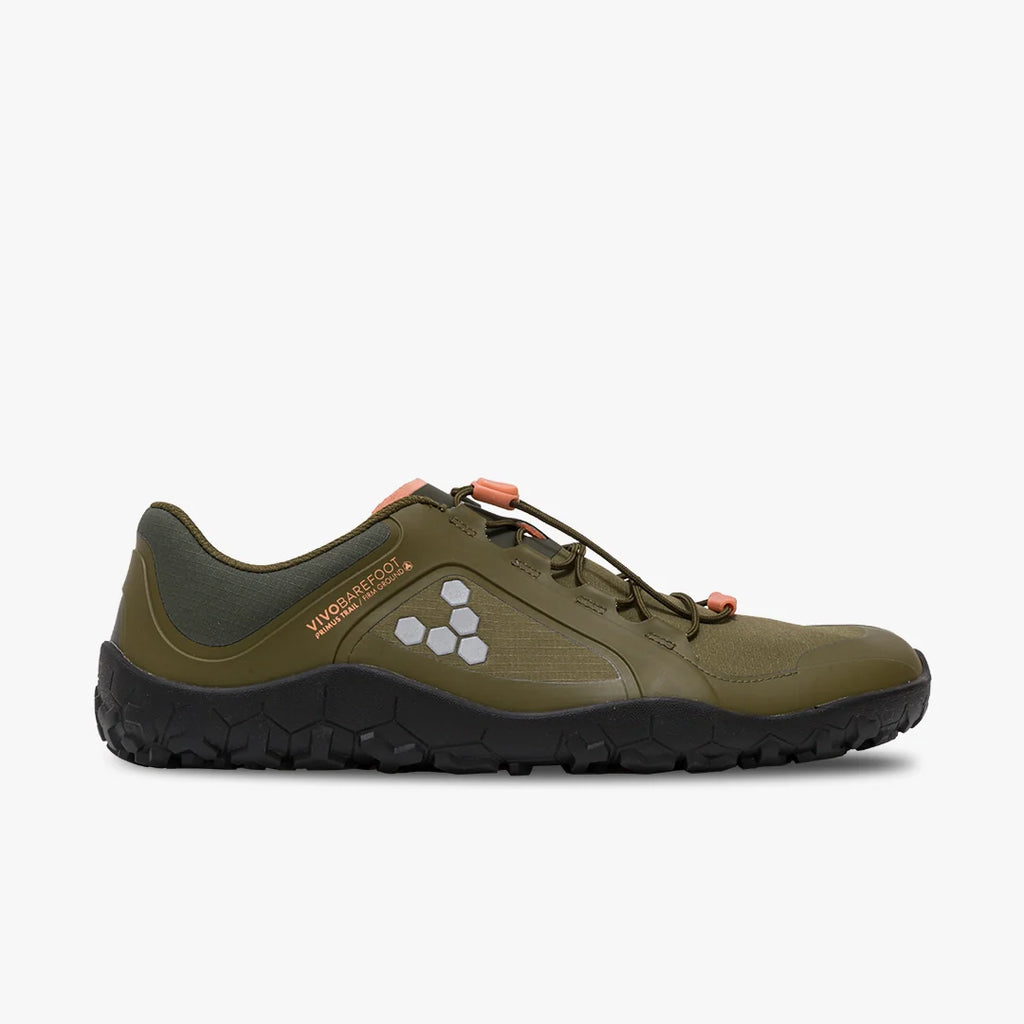 Vivobarefoot Primus Trail Iii All Weather Fg Mens Dark Olive - Sole Therapy
