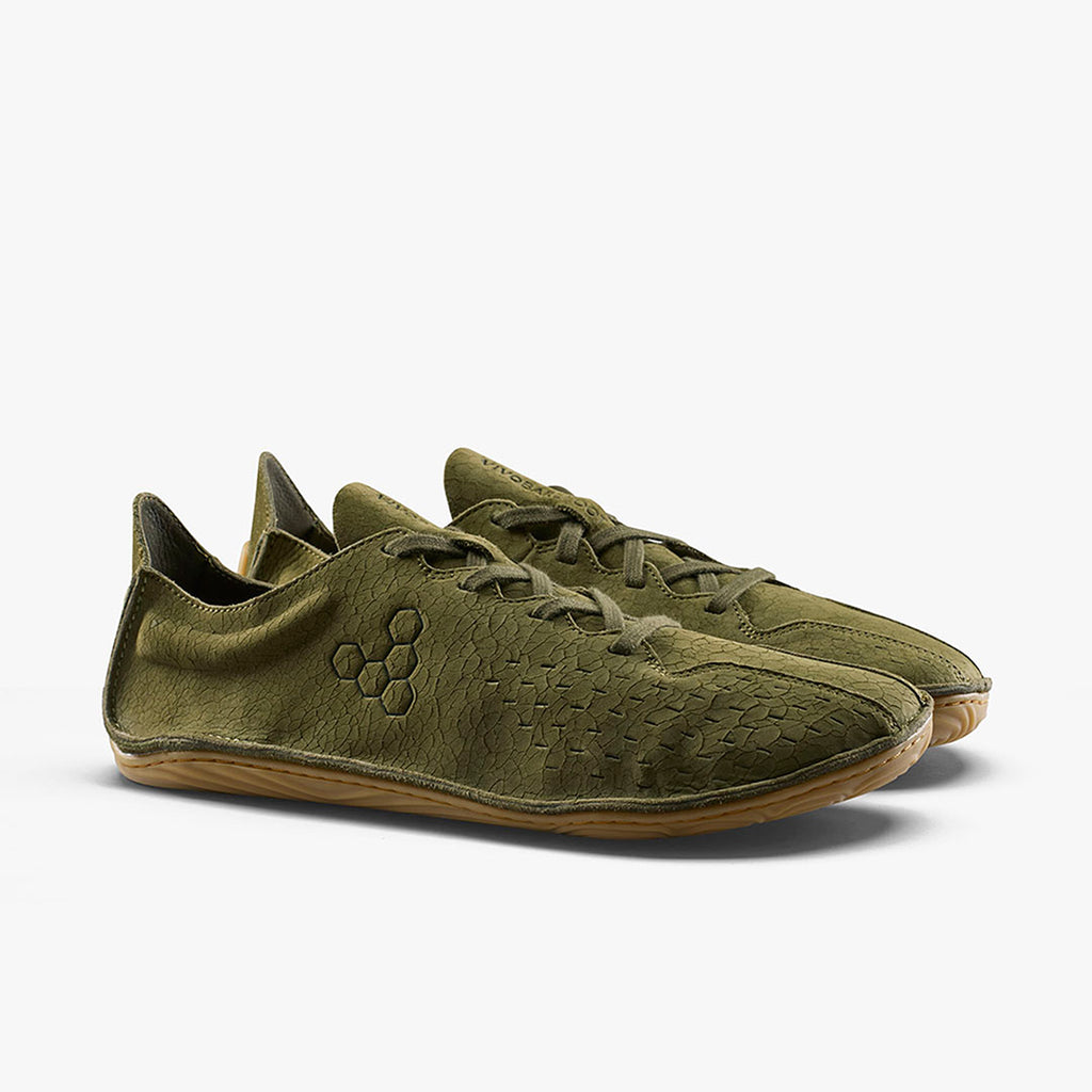 Vivobarefoot Sensus Mens Dark Olive Cracked Leather - Sole Therapy