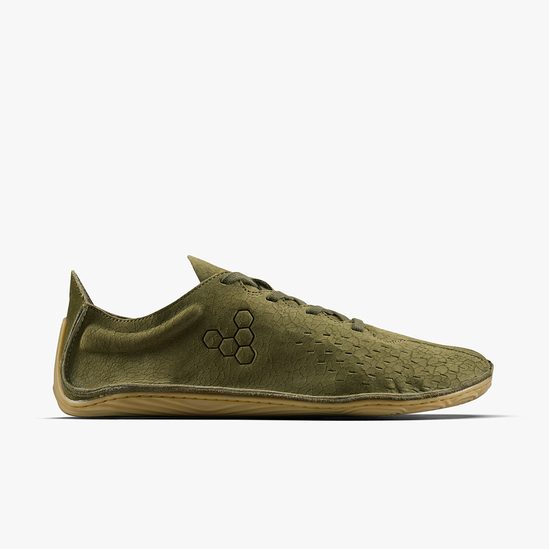 Vivobarefoot Sensus Mens Dark Olive Cracked Leather - Sole Therapy