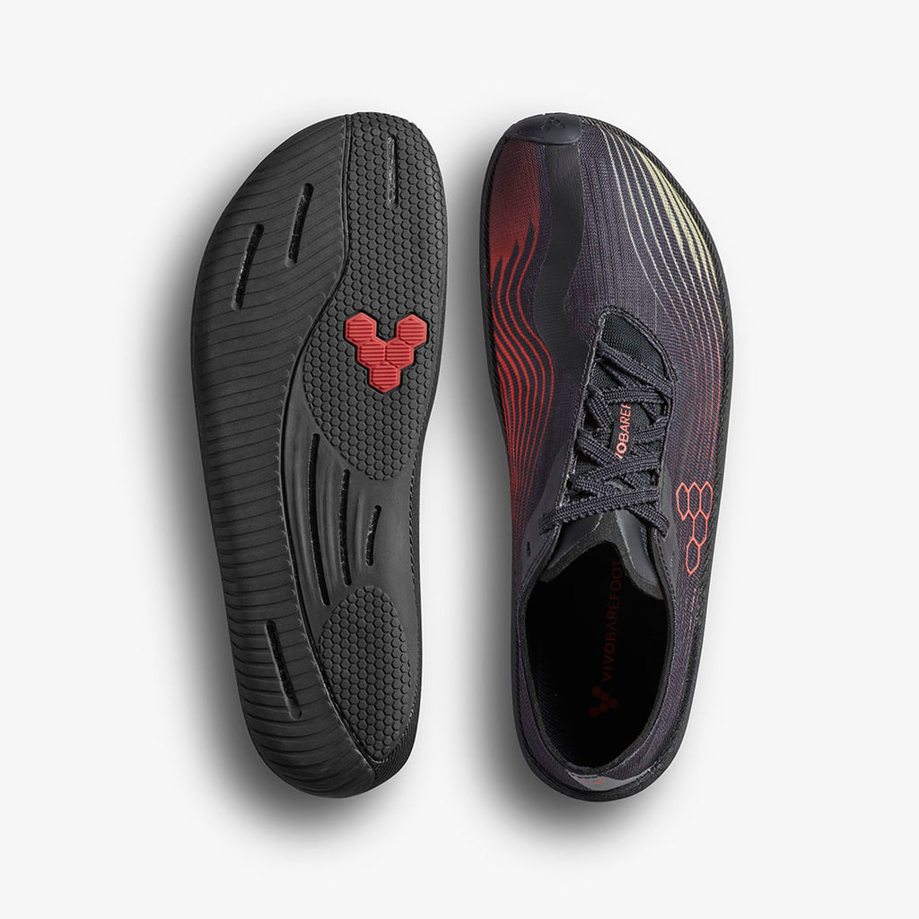 Vivobarefoot Primus Flow Men's Obsidian Cherry Tomato