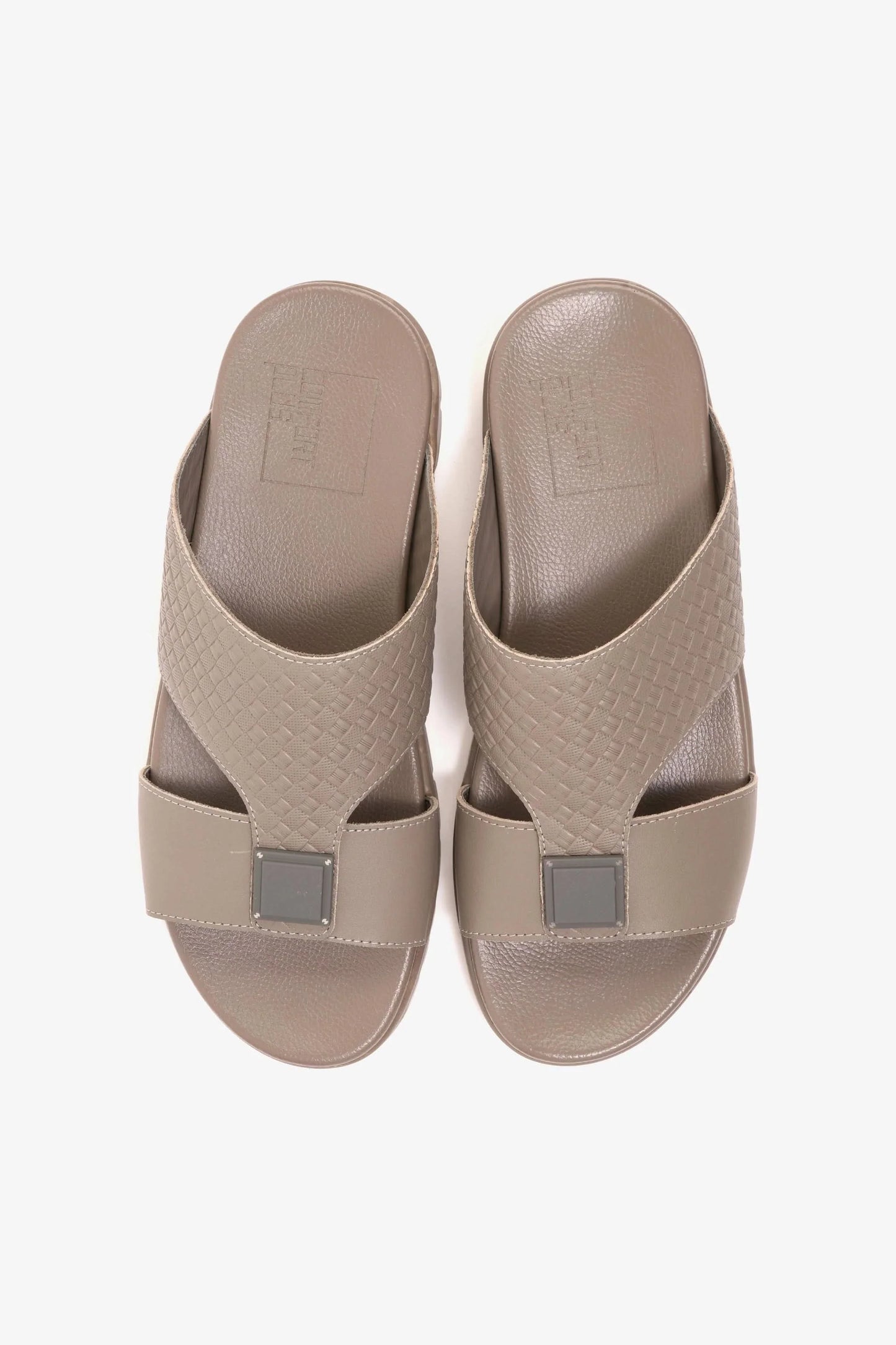 Comfort Plus Men's Embossed Leather Arabic Sandals Stone MSDCP201