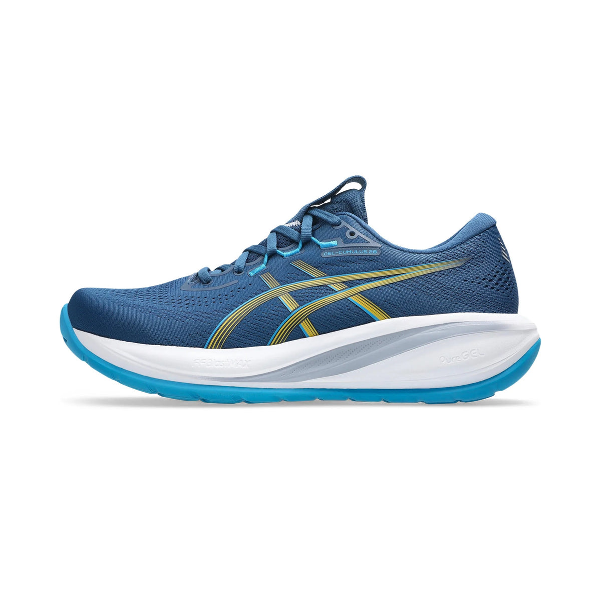 ASICS MEN SHOES GEL CUMULUS 28 TWILIGHT BLUE/YAMABUKI-thumbmail-2