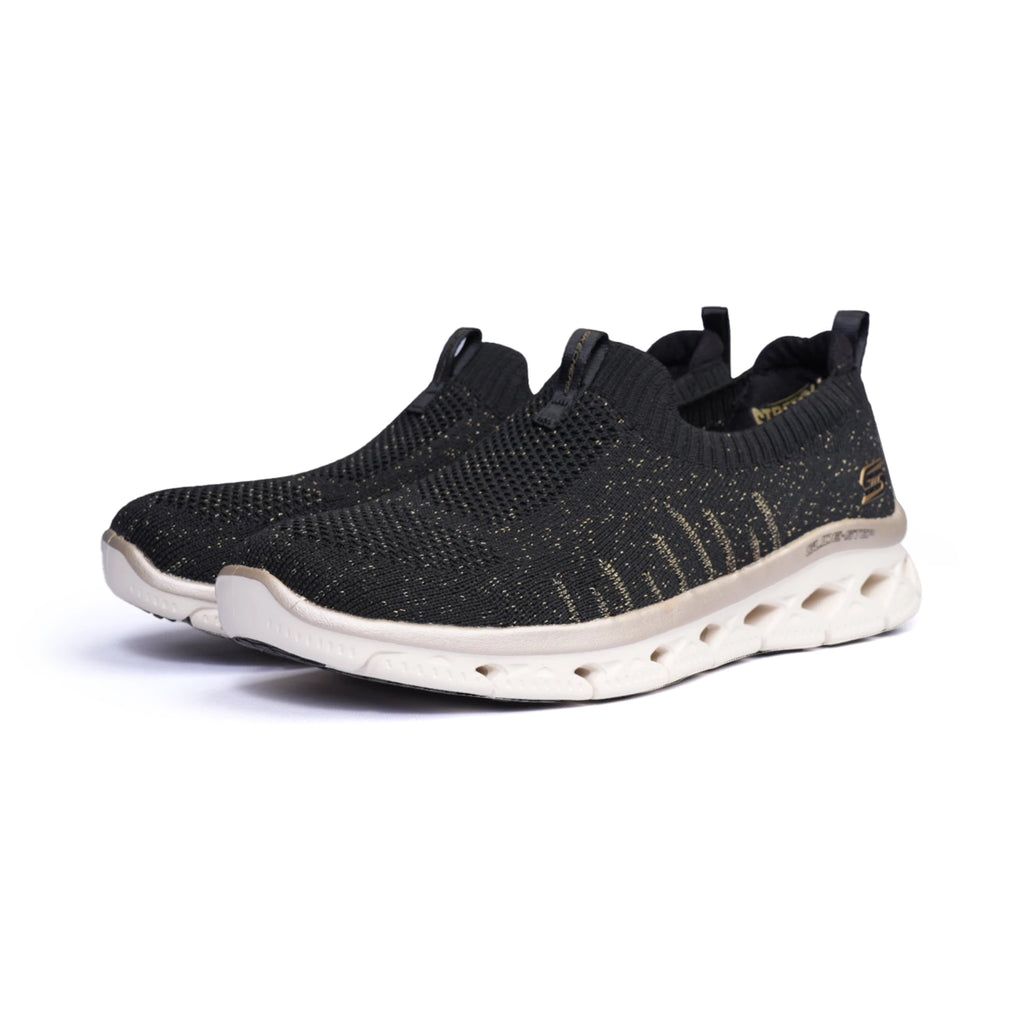 Skechers GLIDE-STEP FLEX - Casual Sneakers for Women Black-Gold