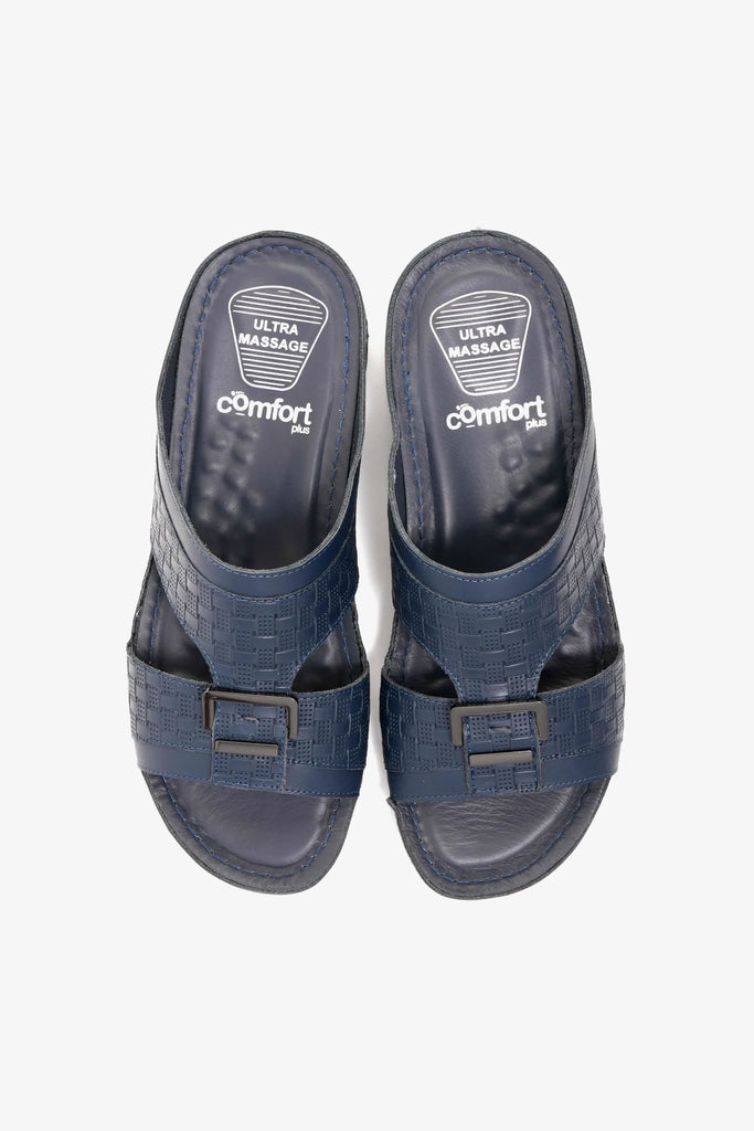 Comfort Plus Men's Ultra Comfort Buckle-Strap Sandals Navy - Seventy7