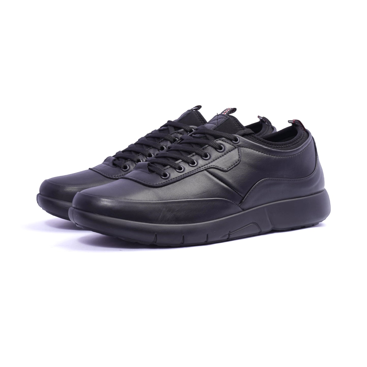 Comfort Plus Men's Stylish Leather Sneakers Black