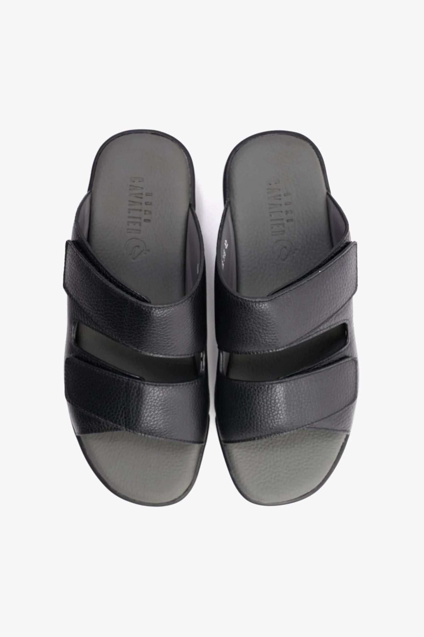 Cavalier Uomo Men's Leather Arabic Sandals Black MSDCVHAR315