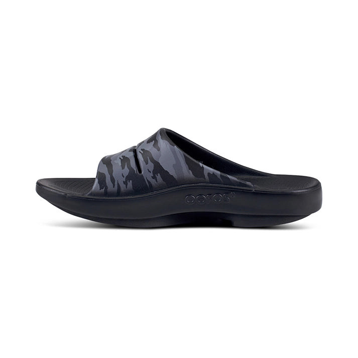 OOFOS UNISEX OOAHH SPORT SLIDE SANDAL - BLACK WATER CAMO