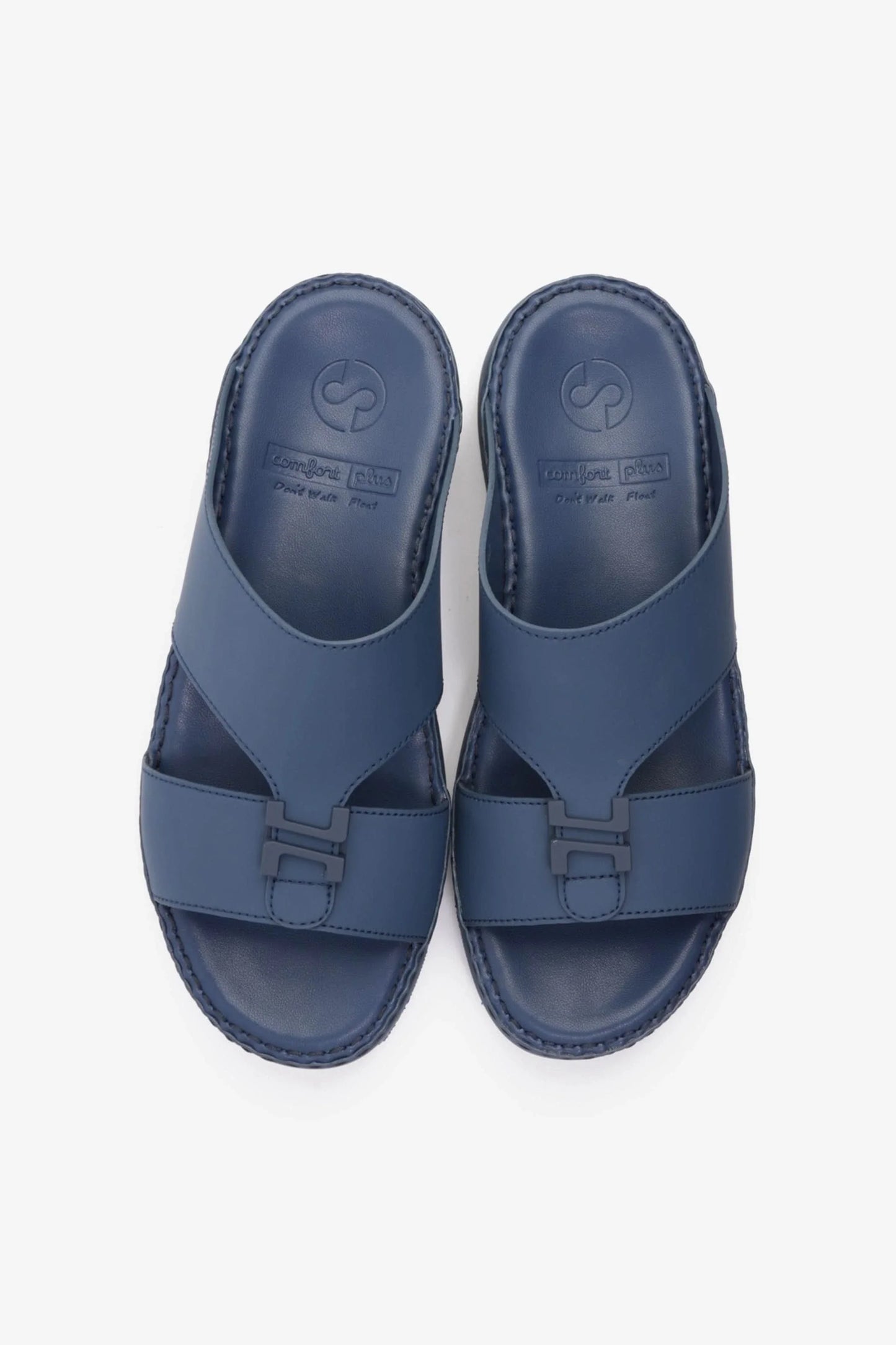 Comfort Plus Men's Matte Leather Sandals Navy MSDCP3002