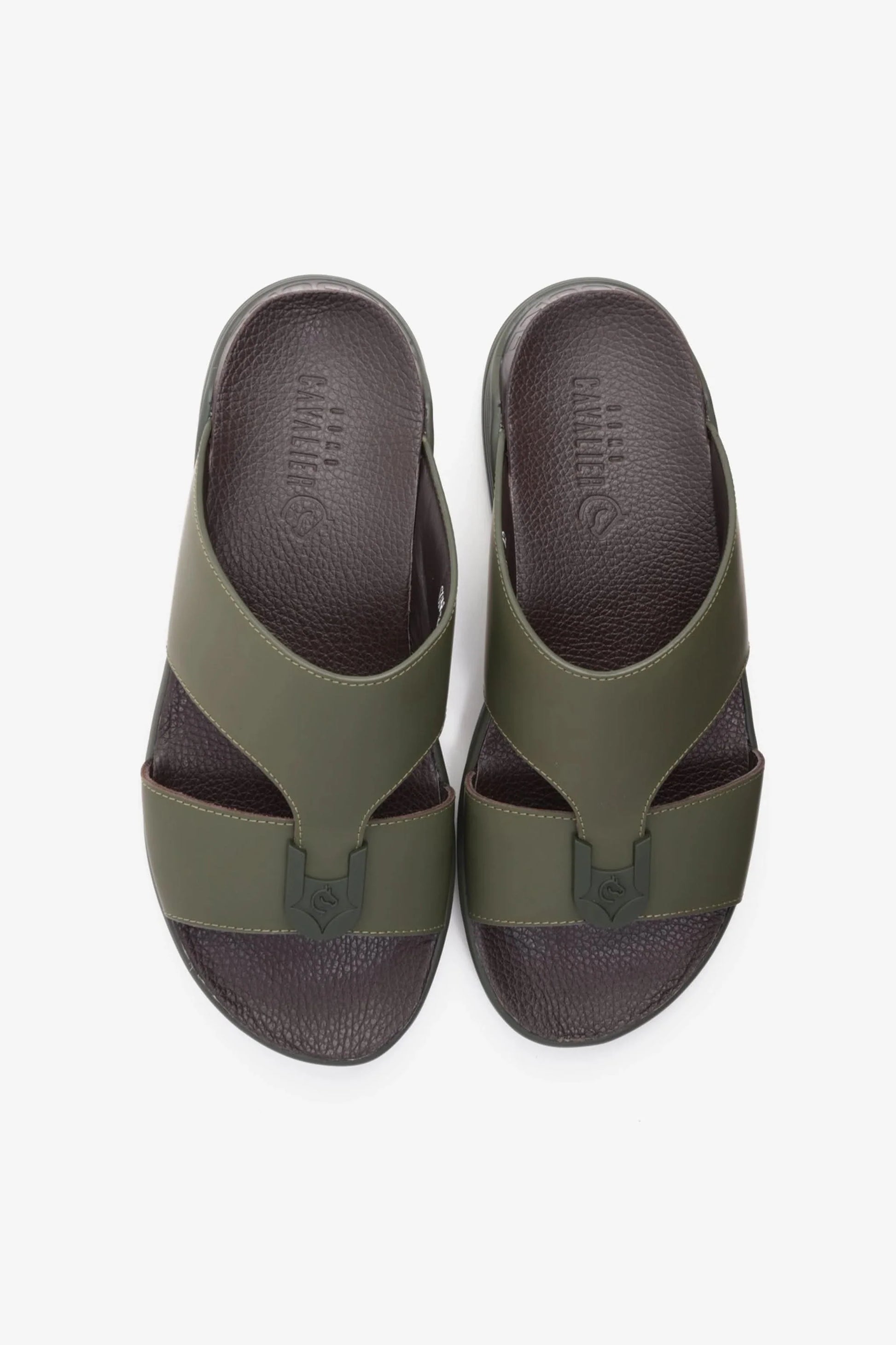 Cavalier Uomo Men's Classic Arabic Sandals Olive MSDCVSUN507