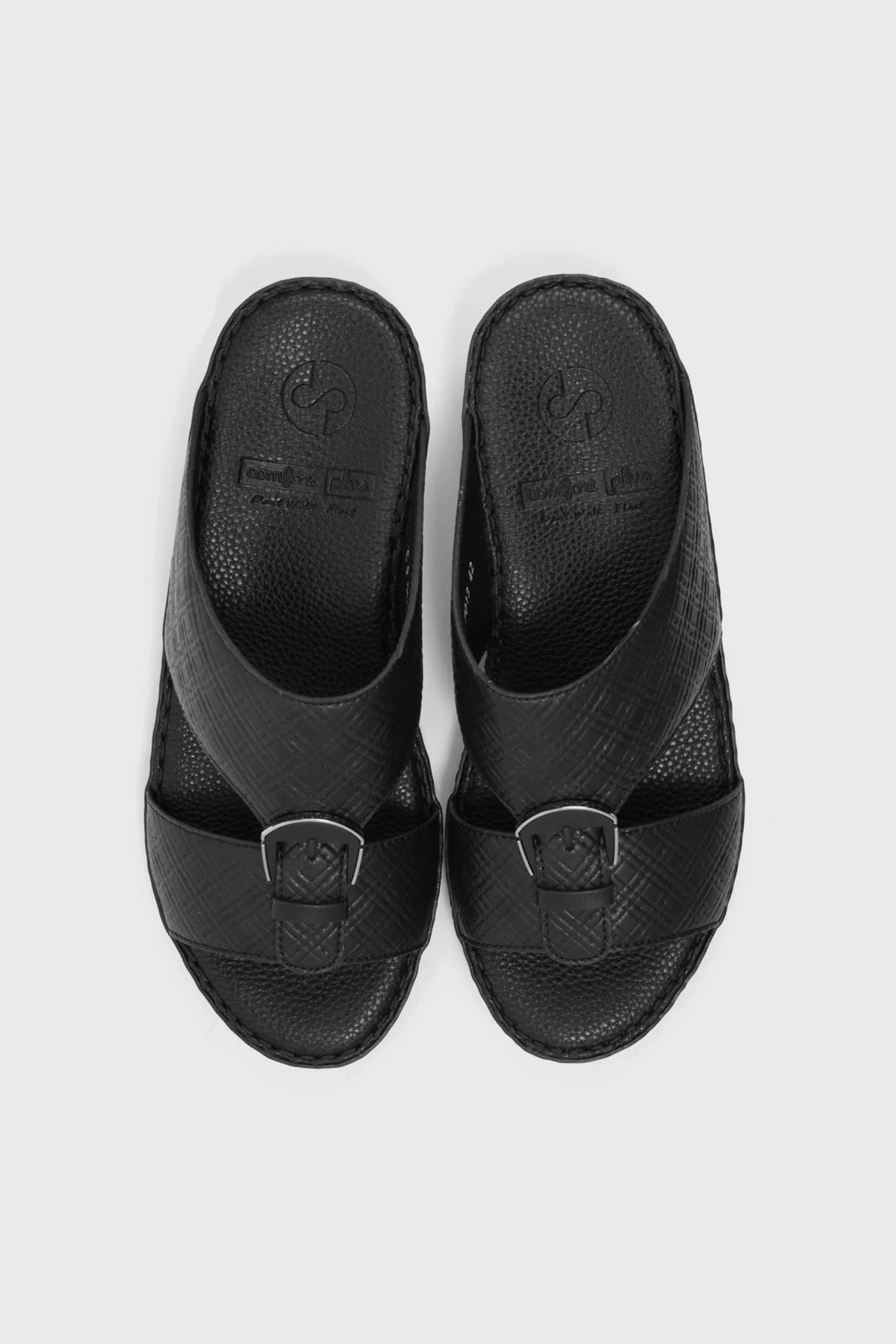 Comfort Plus Men's Cushioned Slip-On Sandals Black MSDCP7013
