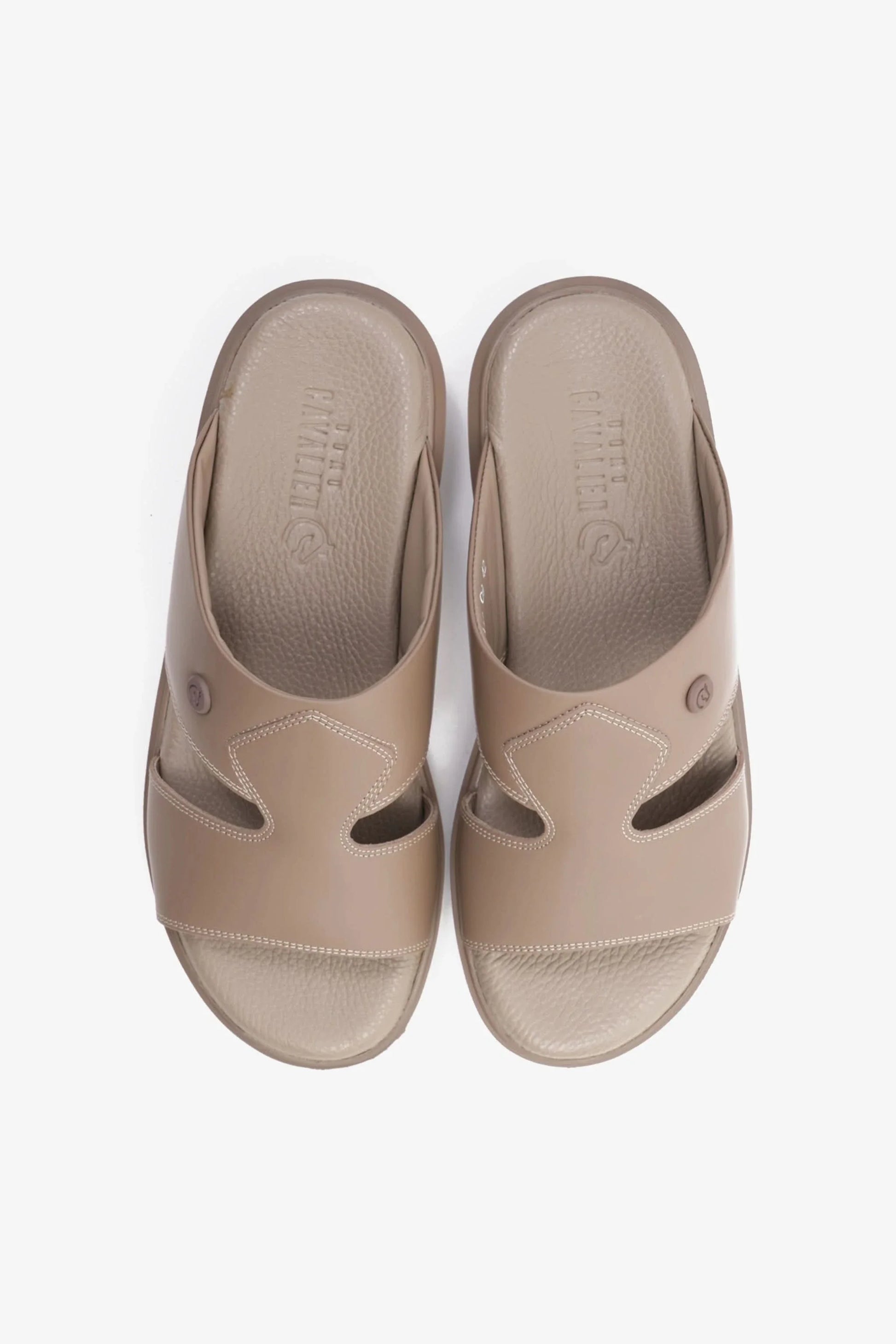 Cavalier Uomo Men's Comfortable Footbed Sandals Stone MSDCVALP109