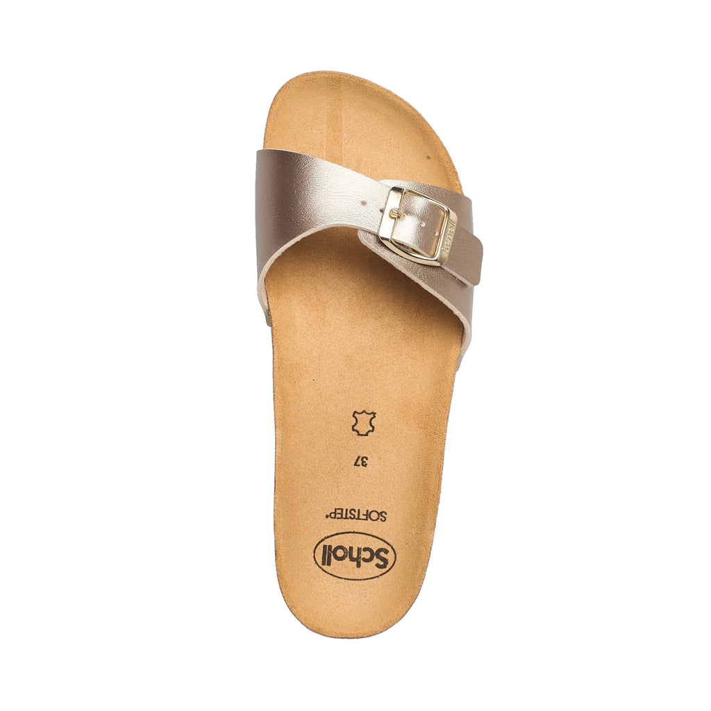 Scholl ESTELLE LAMINATED Flat Sandals TAUPE