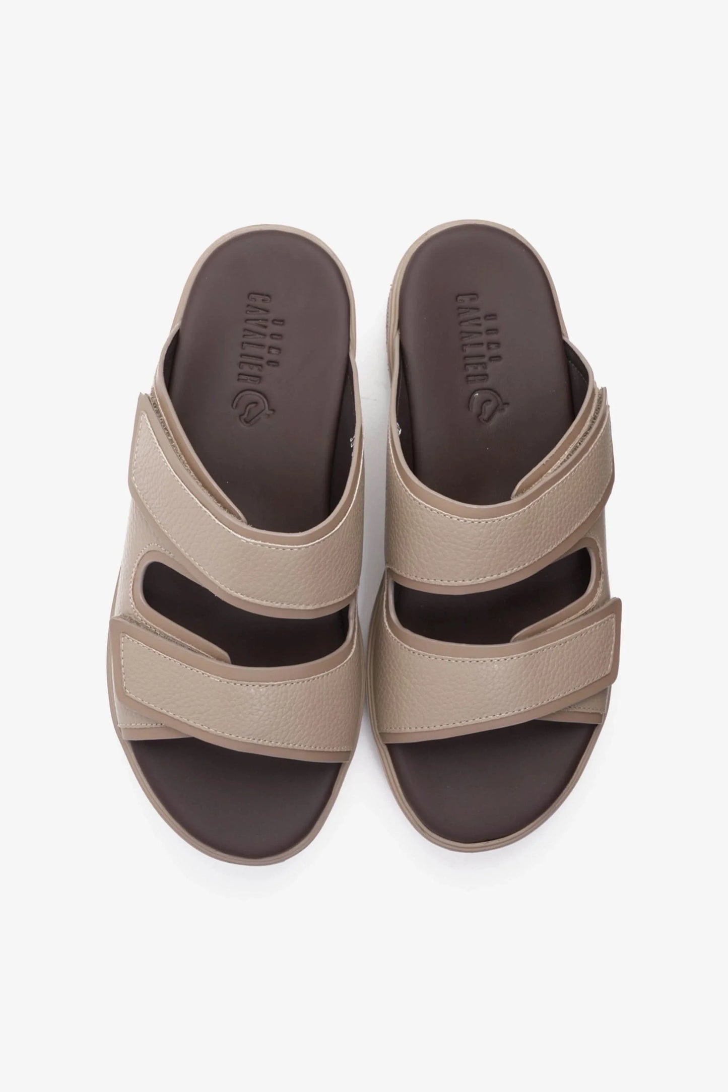 UOMO CAVALIER Men's Designer Sandals With Strap Beige MSDCVJS506