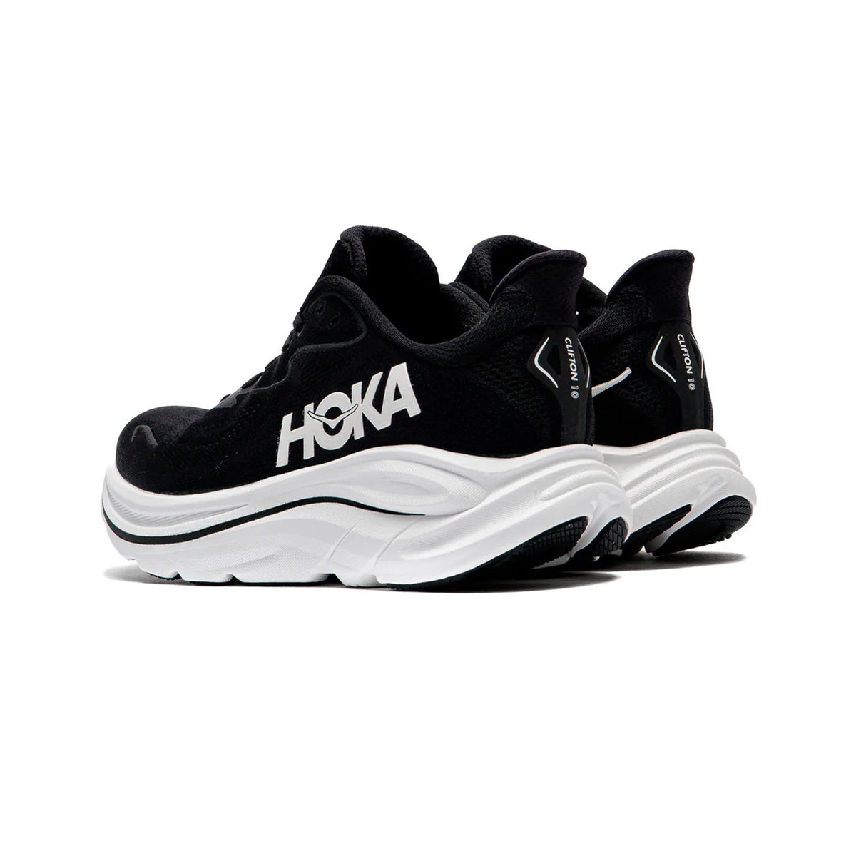 HOKA WOMENS CLIFTON 10 ROAD RUNNINGBLACK / WHITE-thumbmail-3