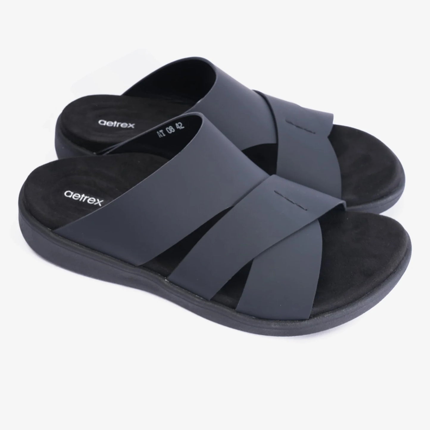 Aetrex cushioned footbed Arabic Sandal Navy