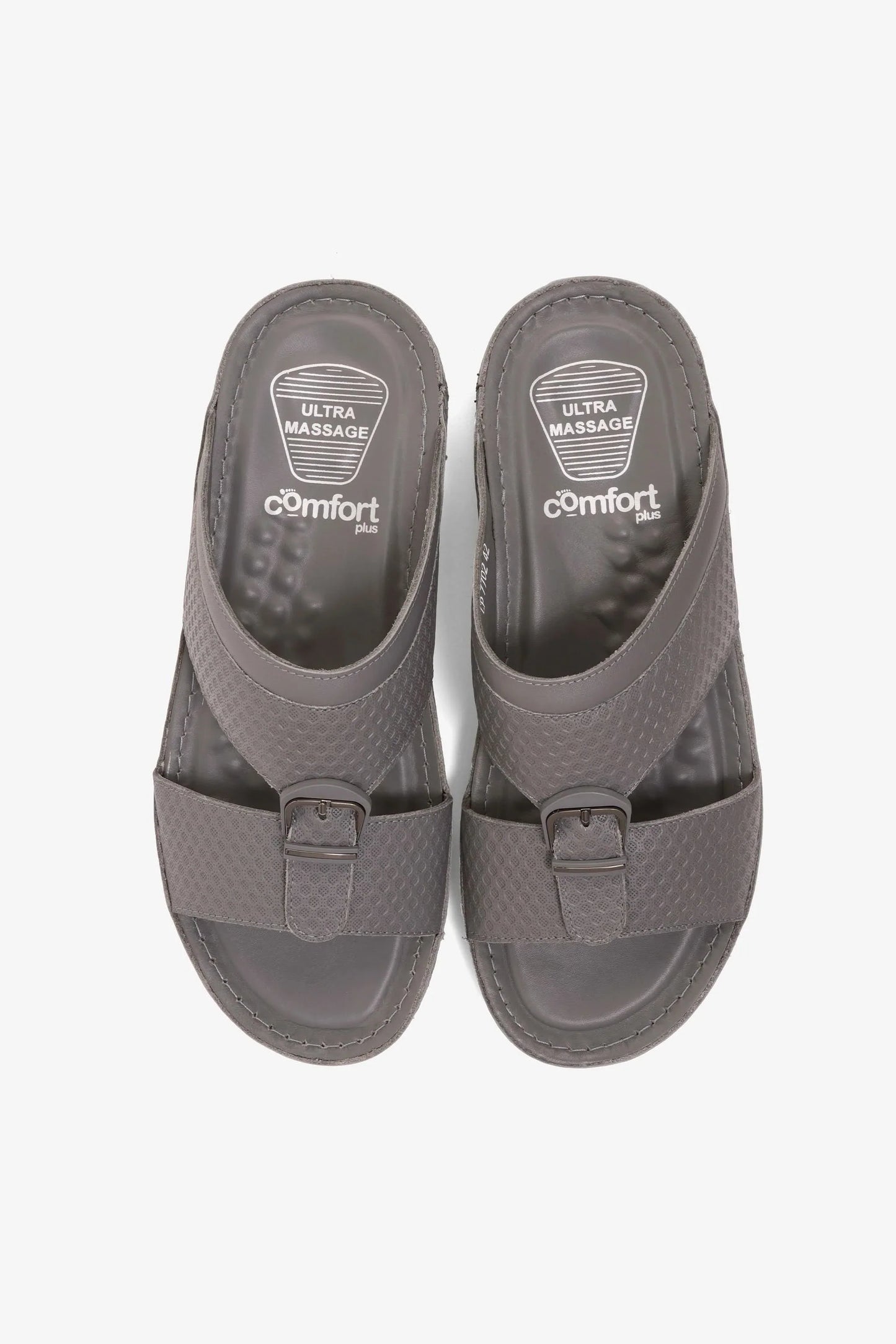 Comfort Plus Men's Ultra Comfort Trim Sandals Grey MSDCP7702