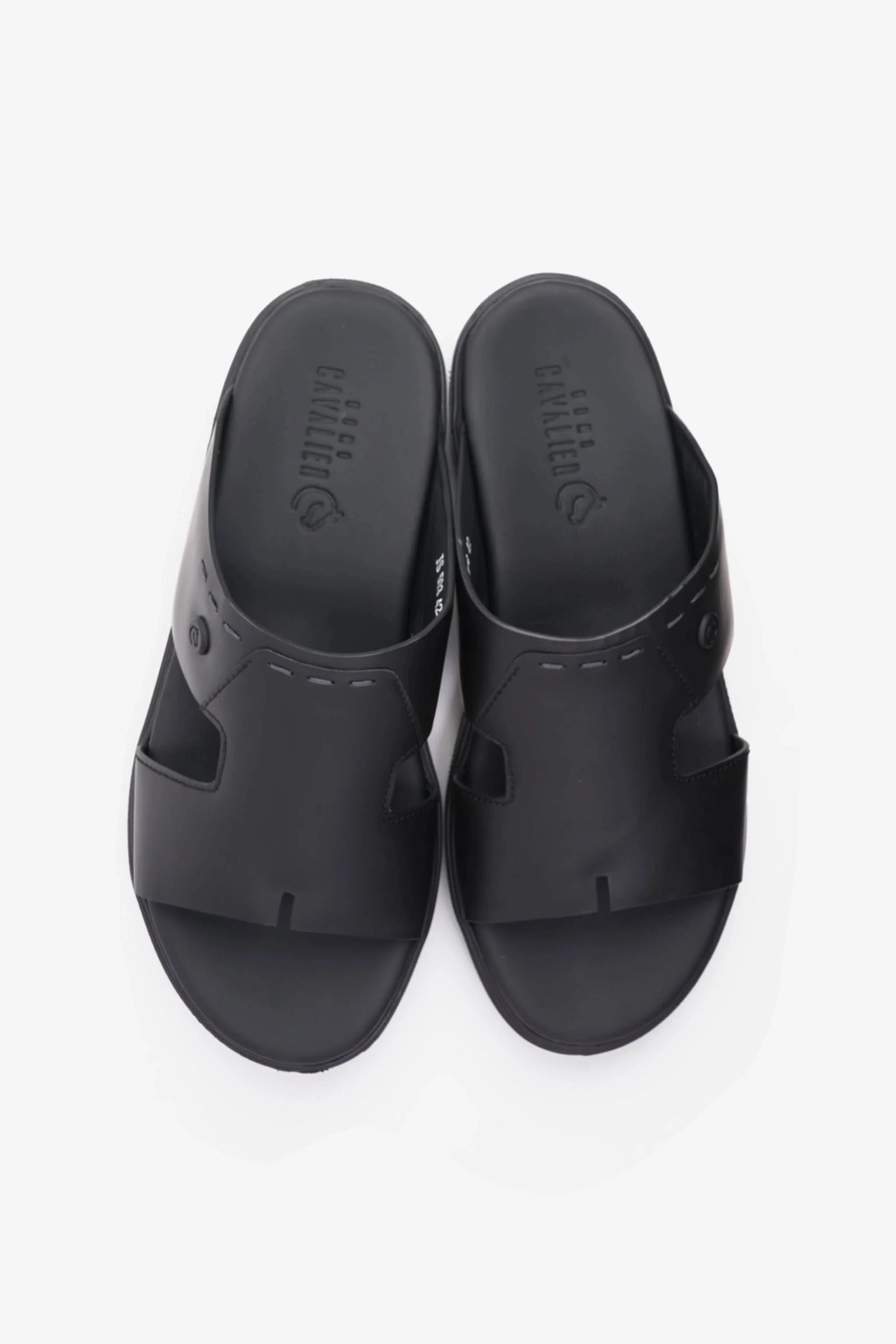 Cavalier Uomo Men's Slip-On Arabic Sandals Black MSDCVJS503