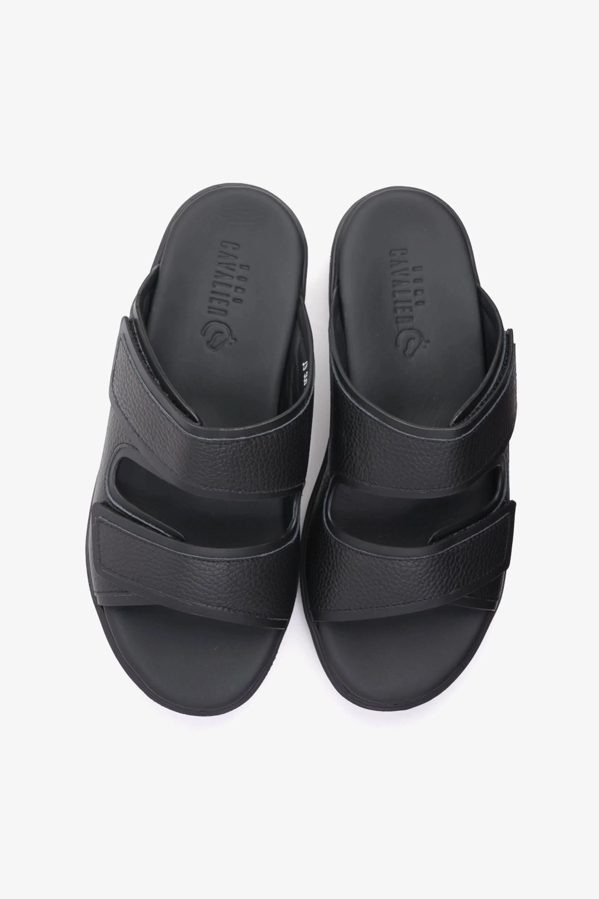 Cavalier Uomo Men's Designer Strap Arabic Sandals Black MSDCVJS506
