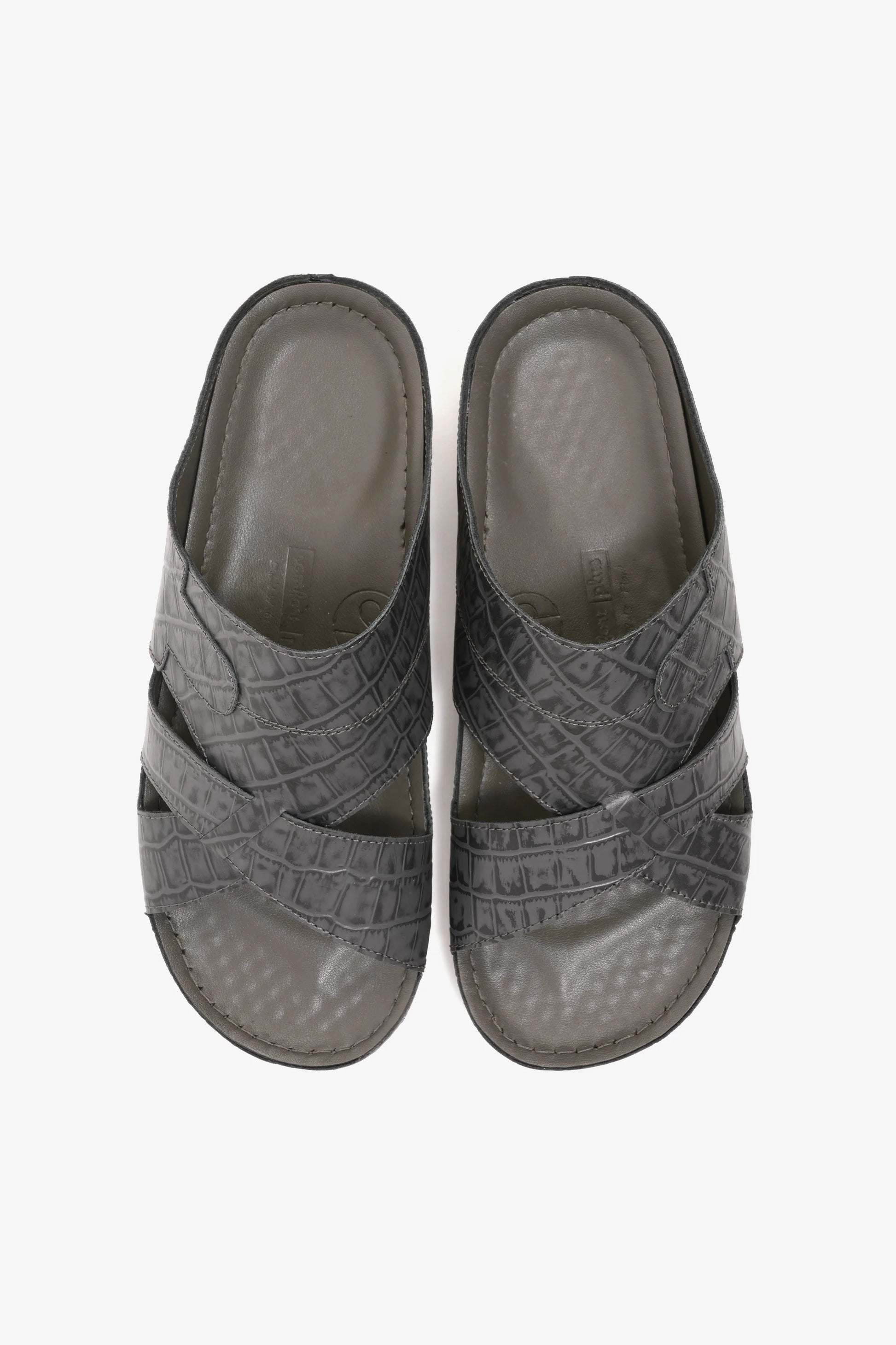 Comfort Plus Men's Cushioned Arabic Sandals Grey MSDCPAV03
