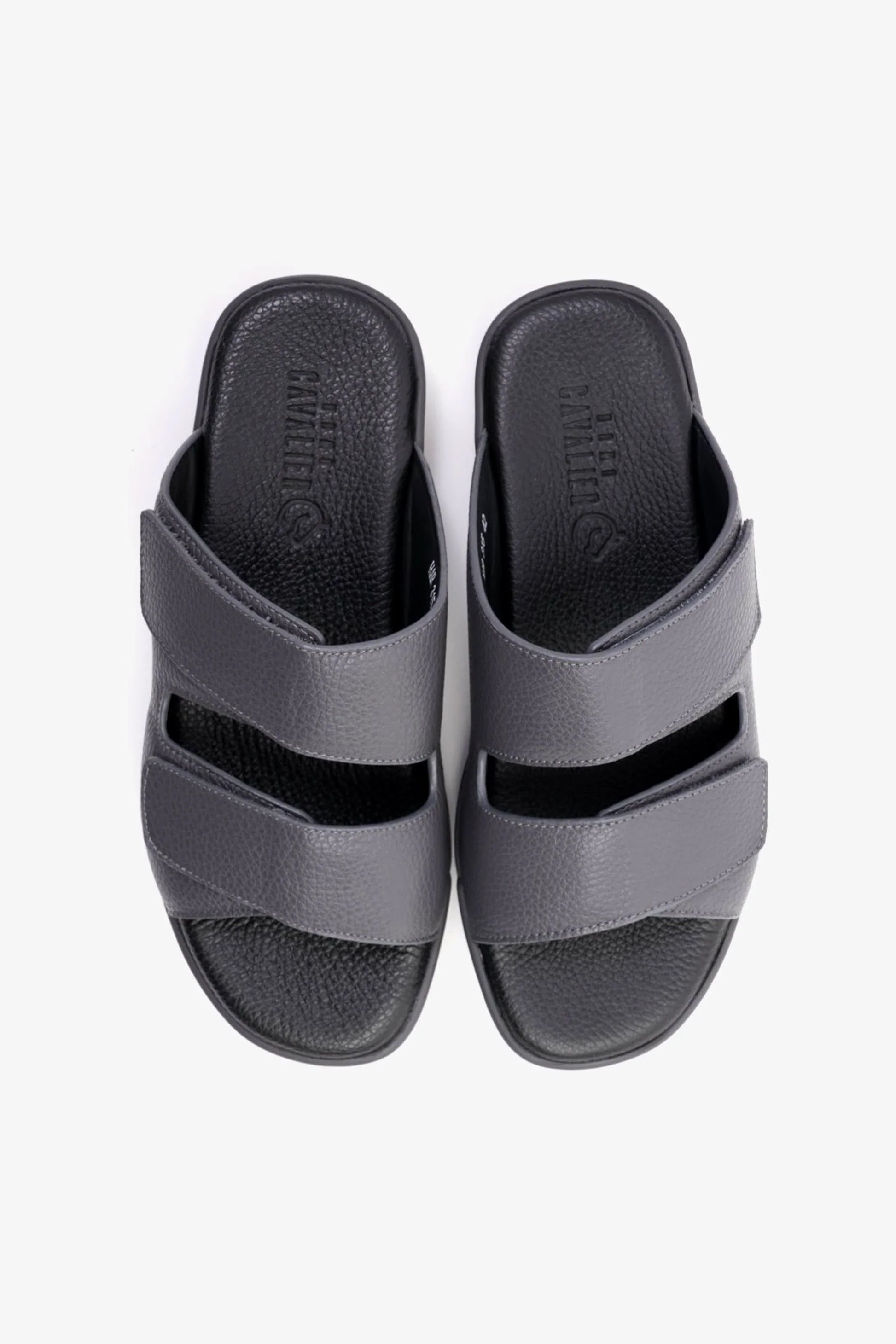 Cavalier Uomo Men's Leather Arabic Sandals Grey MSDCVHAR315