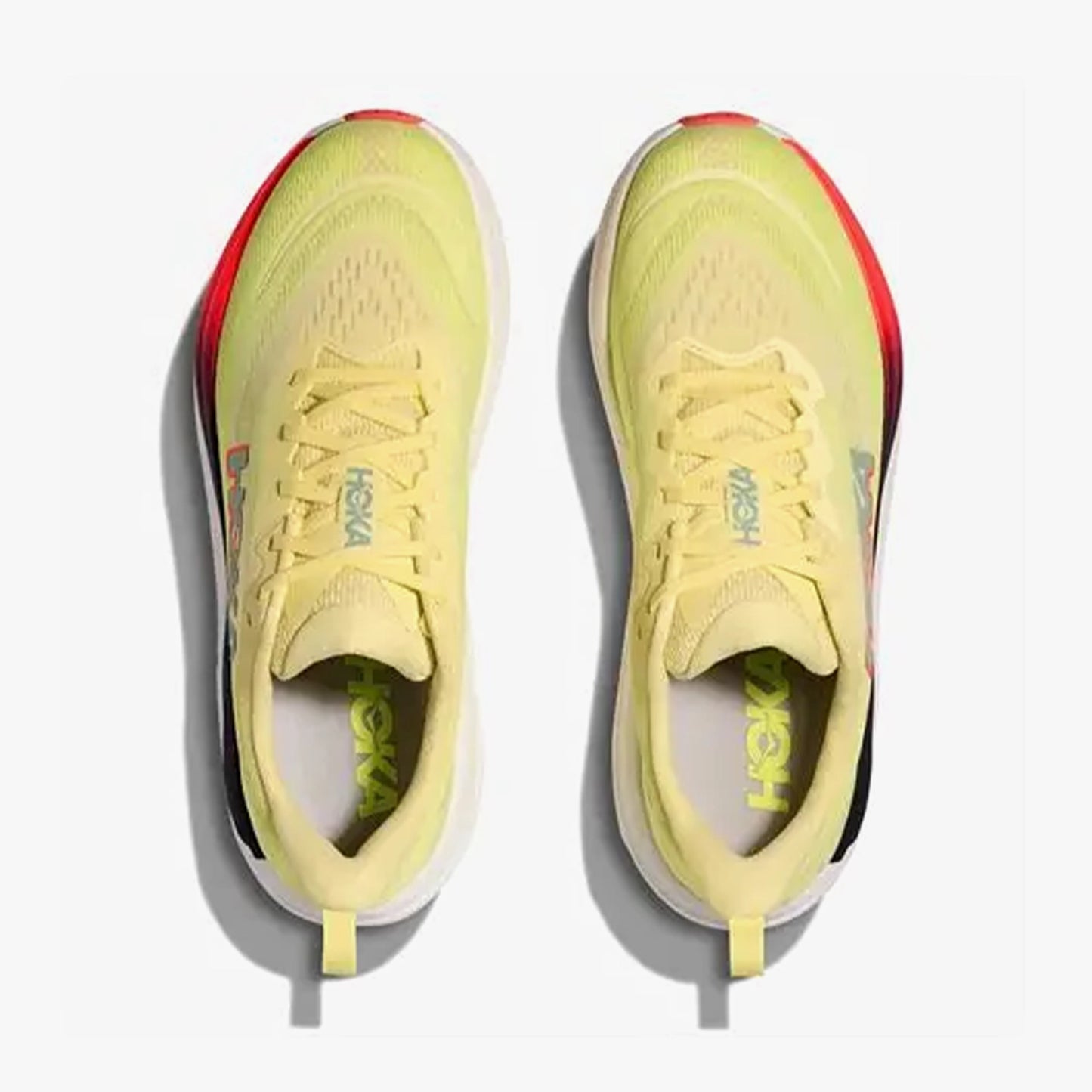 HOKA MENS SPORTS SHOES SKYFLOWSUNLIGHT / NEON YUZU