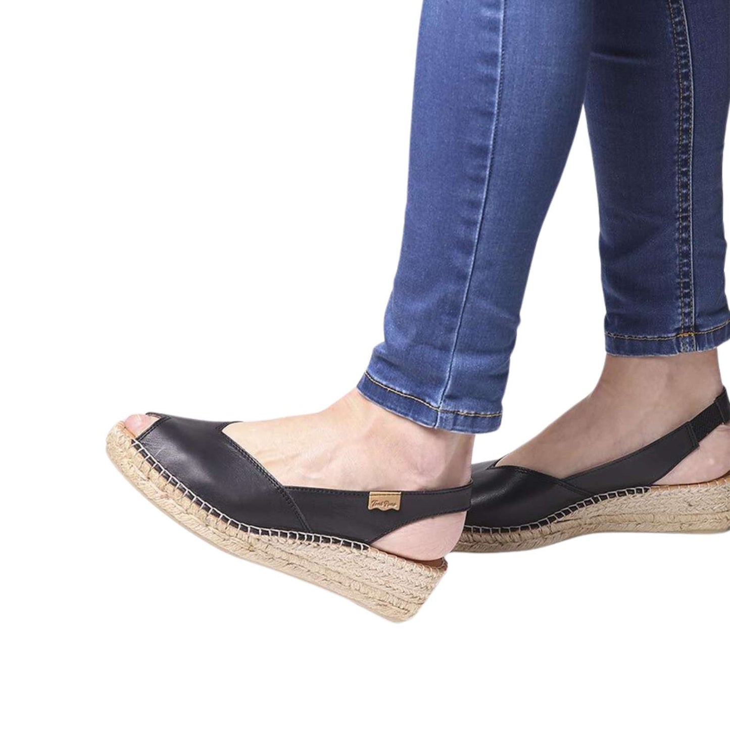 TONI PONS BERNIA LADIES SANDAL BLACK LEATHER