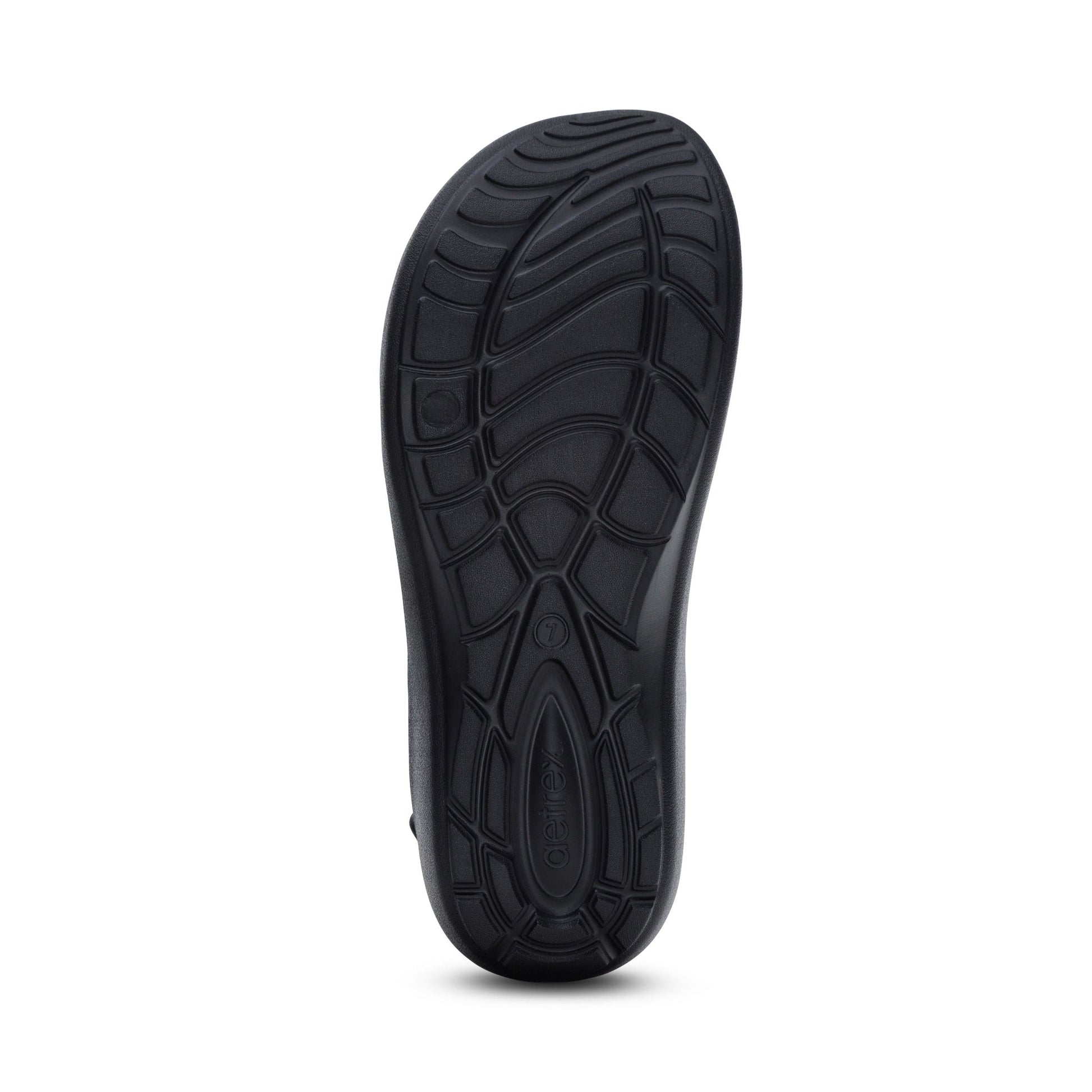 Aetrex Skyler Women's Thong Sandal Black Embellished