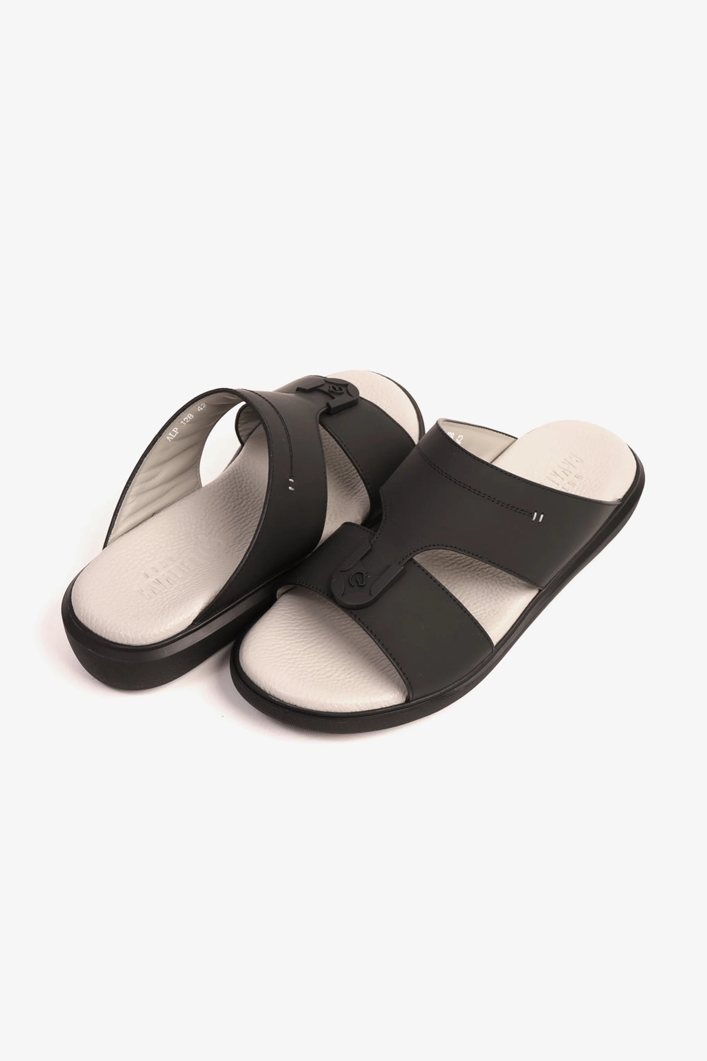 Cavalier Uomo Men's Arabic Sandals Black MSDCVALP128