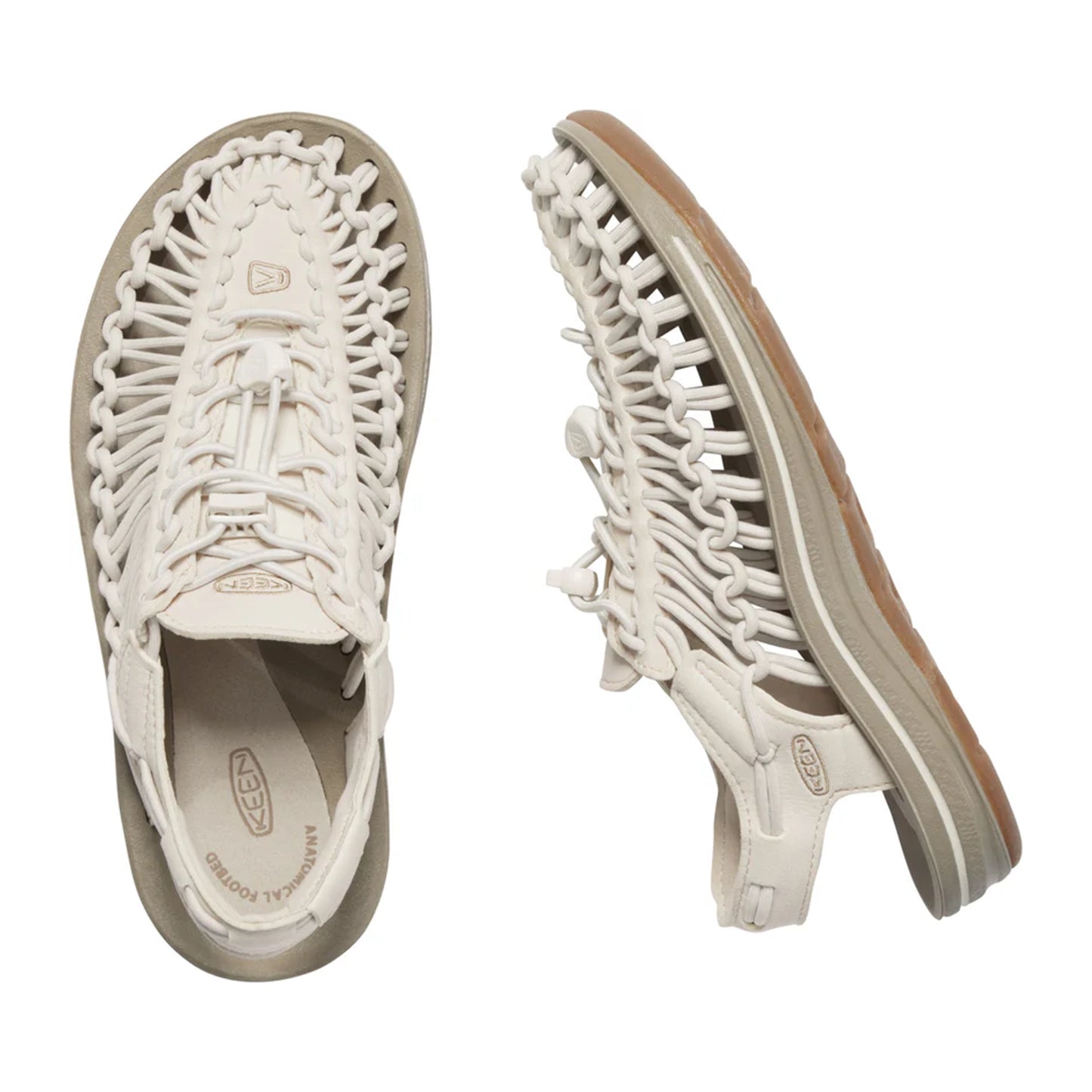 WOMEN UNEEK FLAT SANDALS WHITE CAP/CORNSTALK