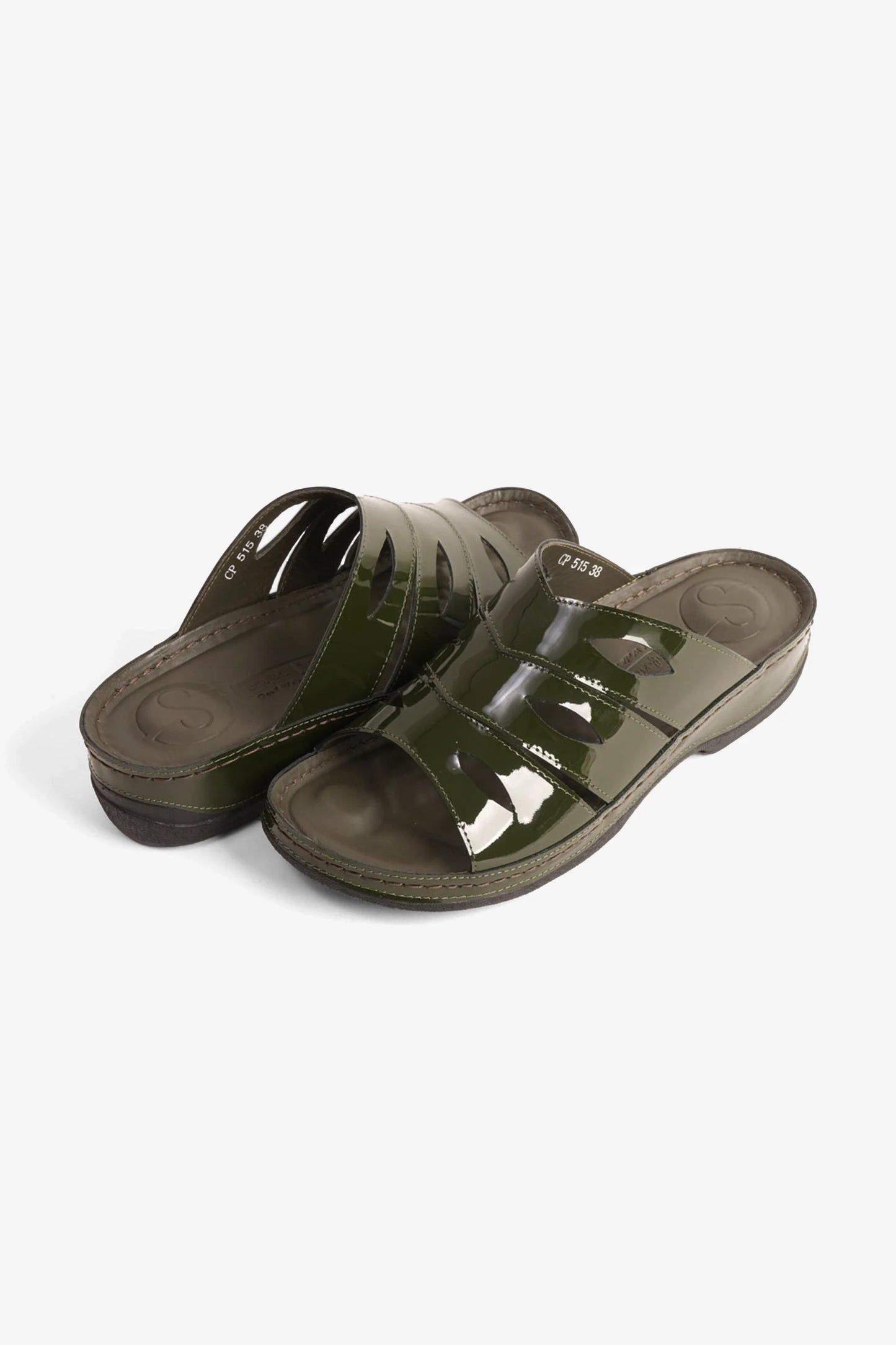 Comfort Plus Women's Mid Heel Sandals Olive CP515