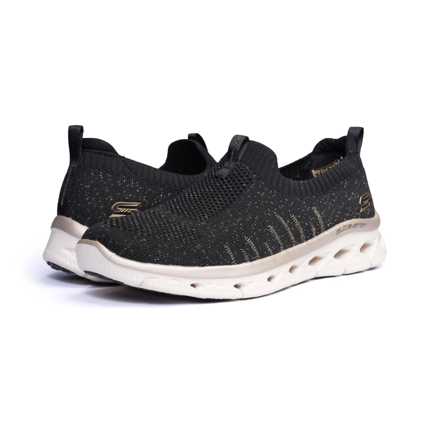 Skechers GLIDE-STEP FLEX - Casual Sneakers for Women Black-Gold