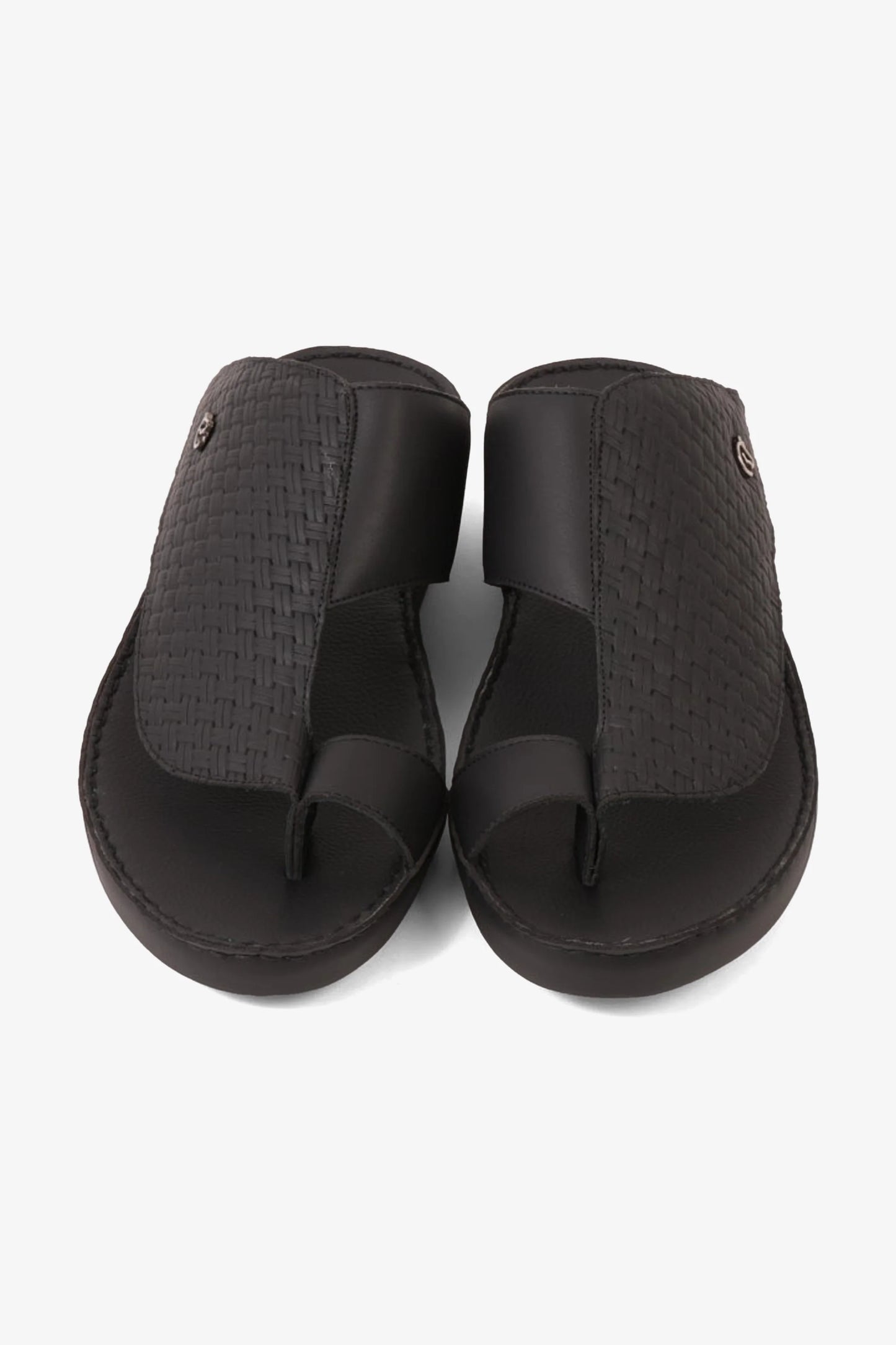 Cavalier Uomo Men's Elite Handcrafted Leather Arabic Sandals Black MSDCV1118