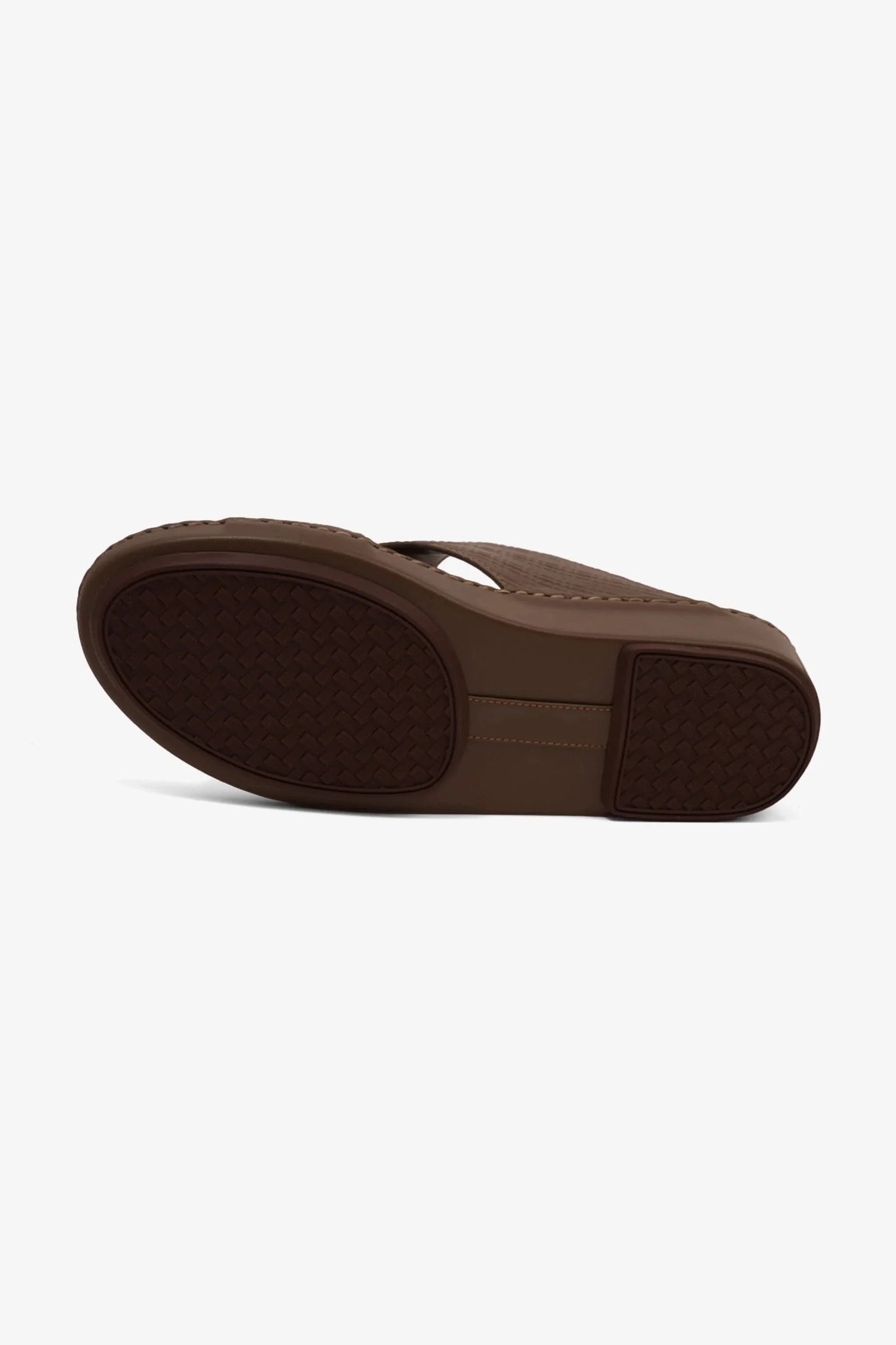 Comfort Plus Men's Cushioned Leather Slip-On Sandals Truffle MSDCP7013