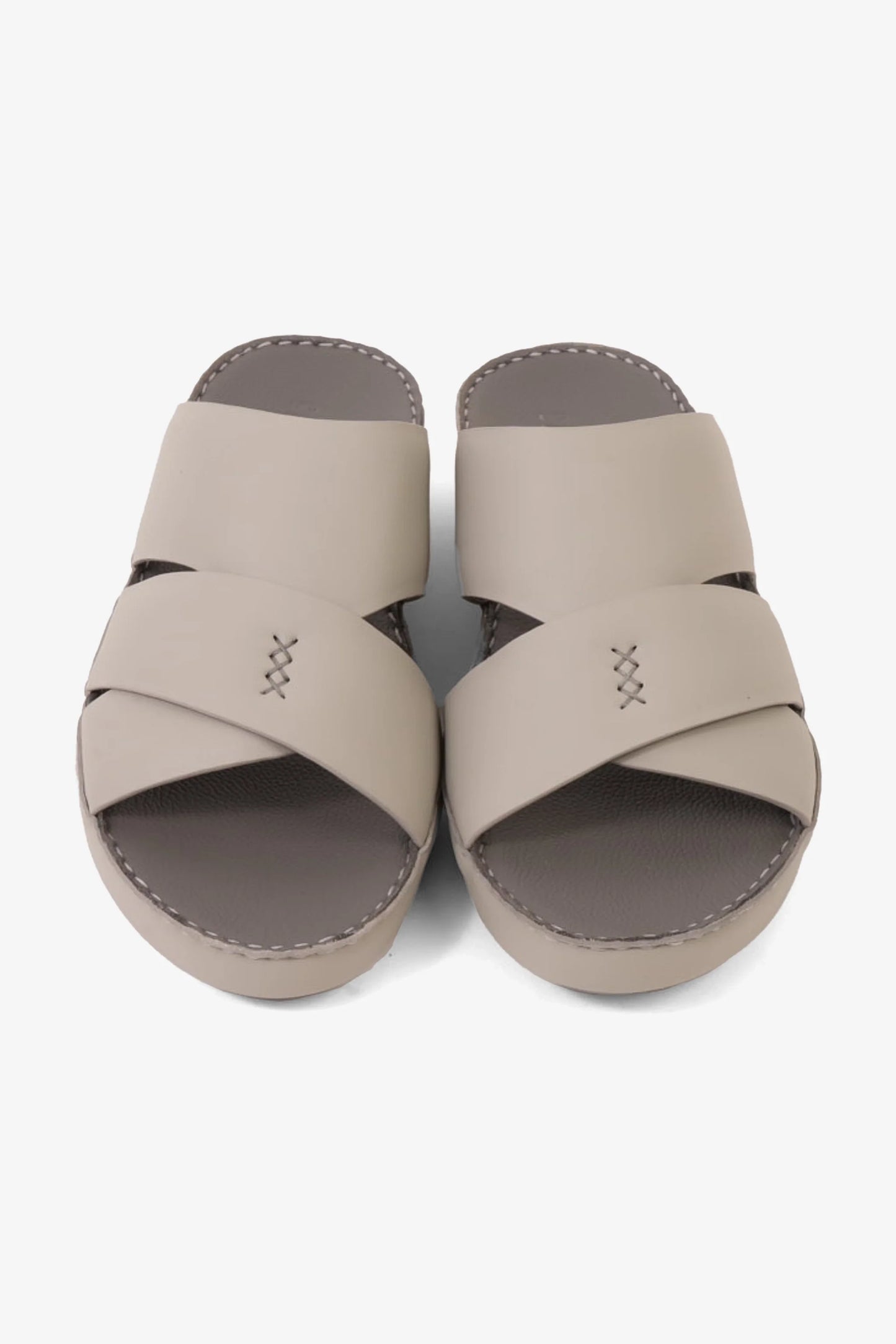 Cavalier Uomo Men's Elite Leather Arabic Sandals Light Grey MSDCV1120
