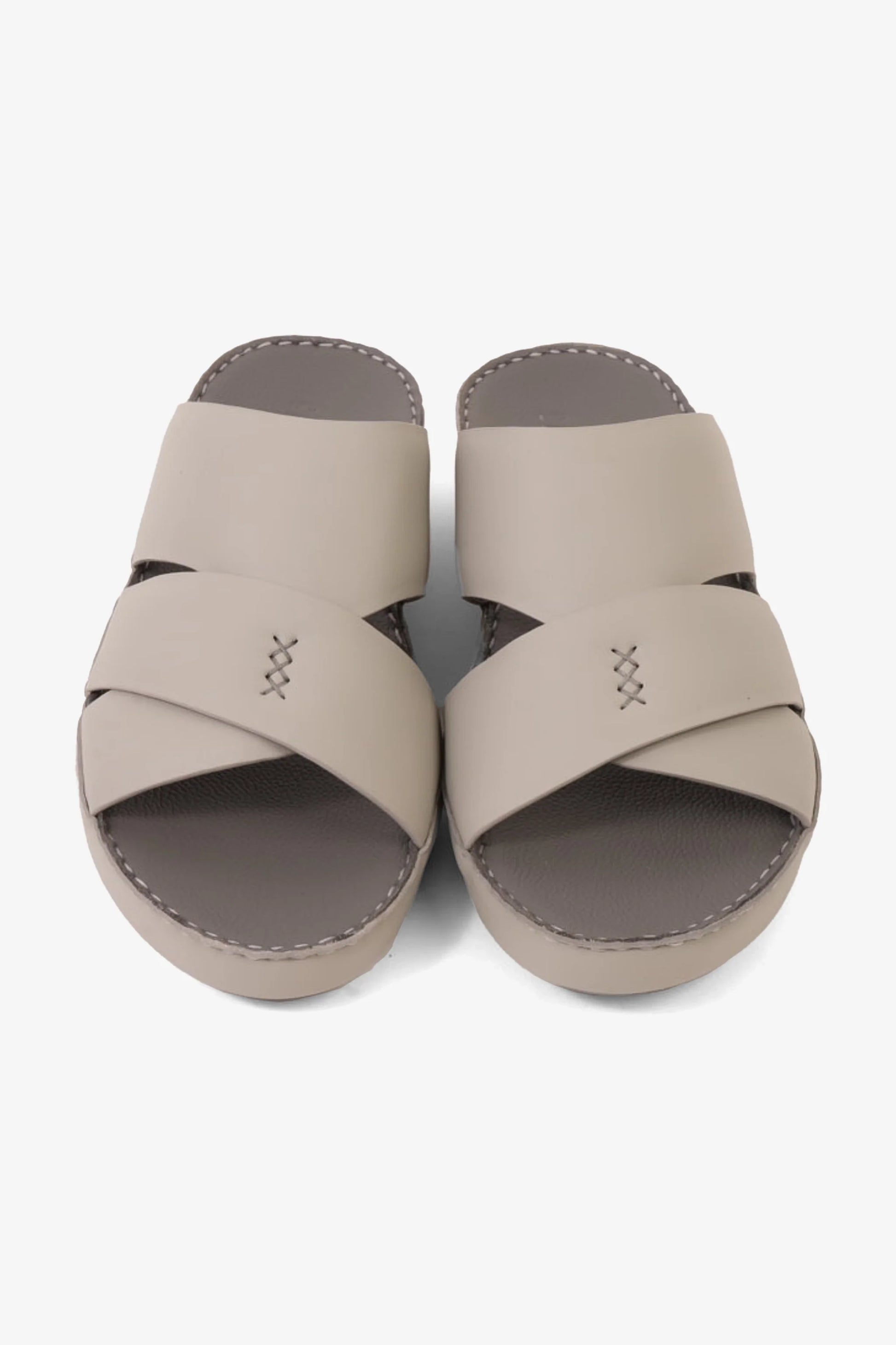 Cavalier Uomo Men's Elite Leather Arabic Sandals Light Grey MSDCV1120