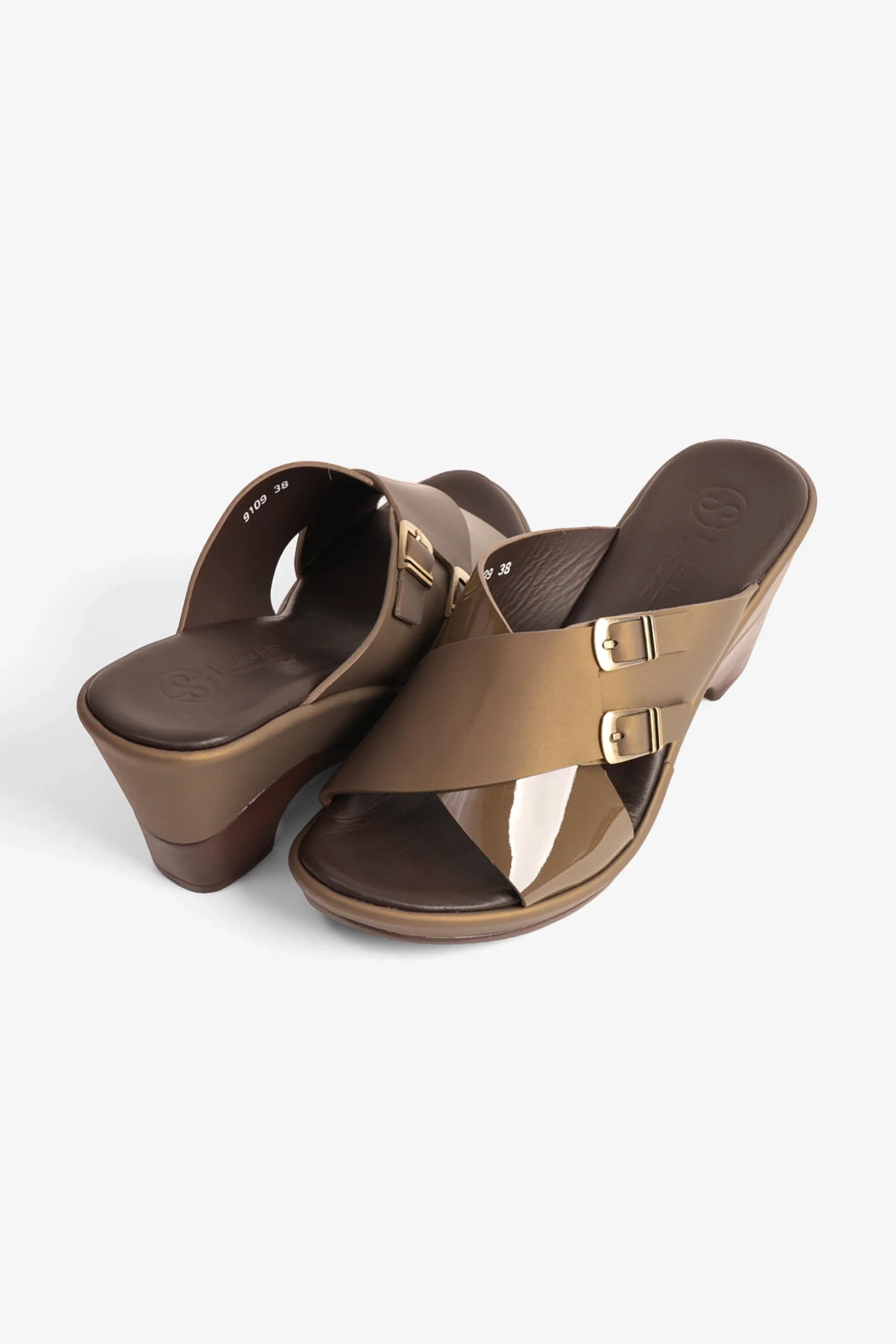 Comfort Plus Women's Wedge Mules Truffle LSDCP9109