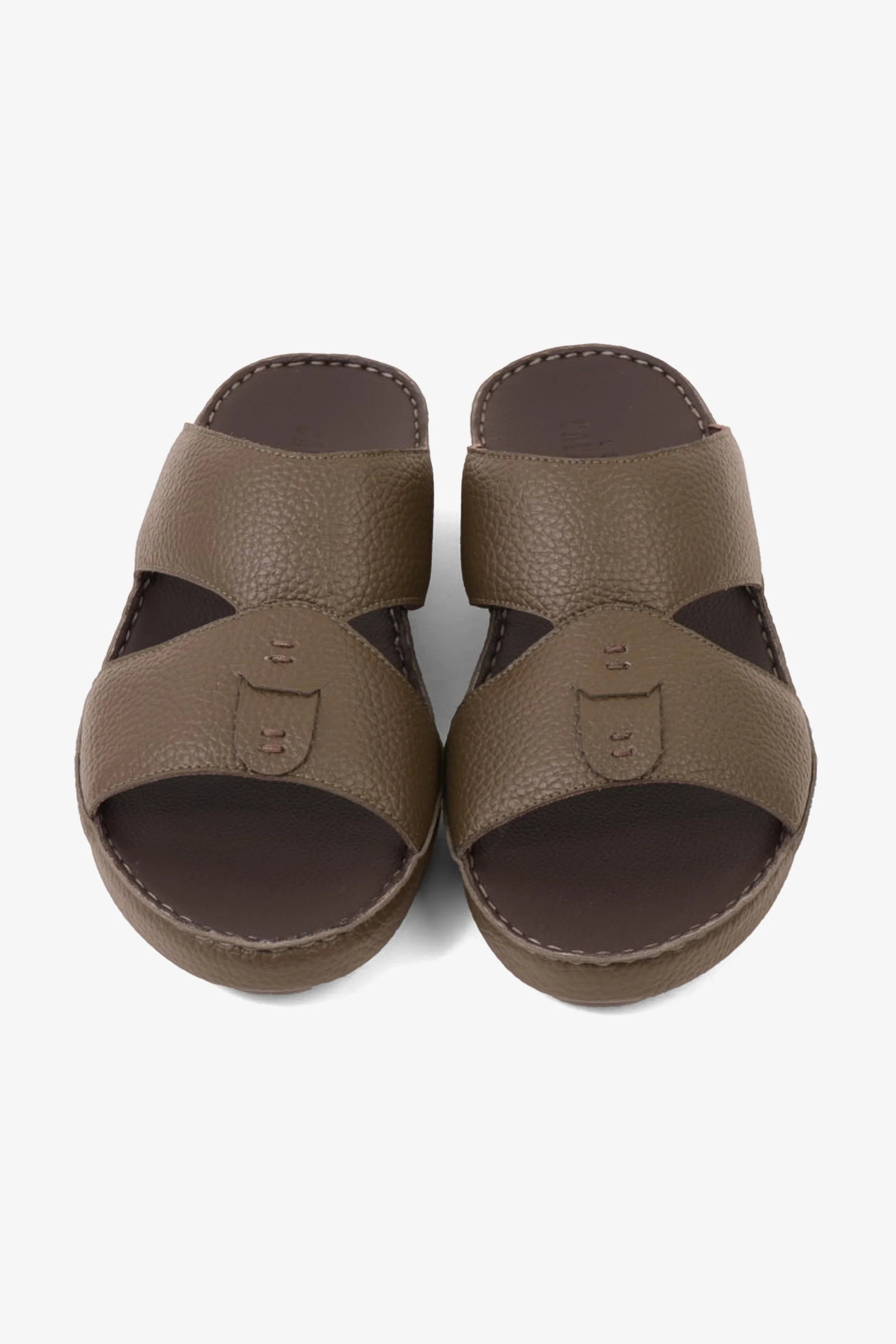 Cavalier Uomo Men's Elite Traditional Leather Arabic Sandals Olive MSDCV1117